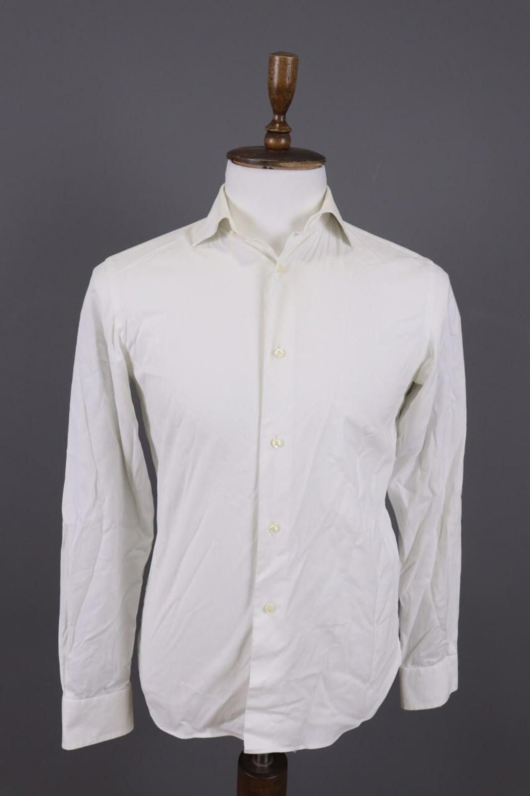 Designer Boggi Milano Custom Fit White Shirt Size 38 / 15 Size US M / EU 48-50 / 2 - 1 Thumbnail