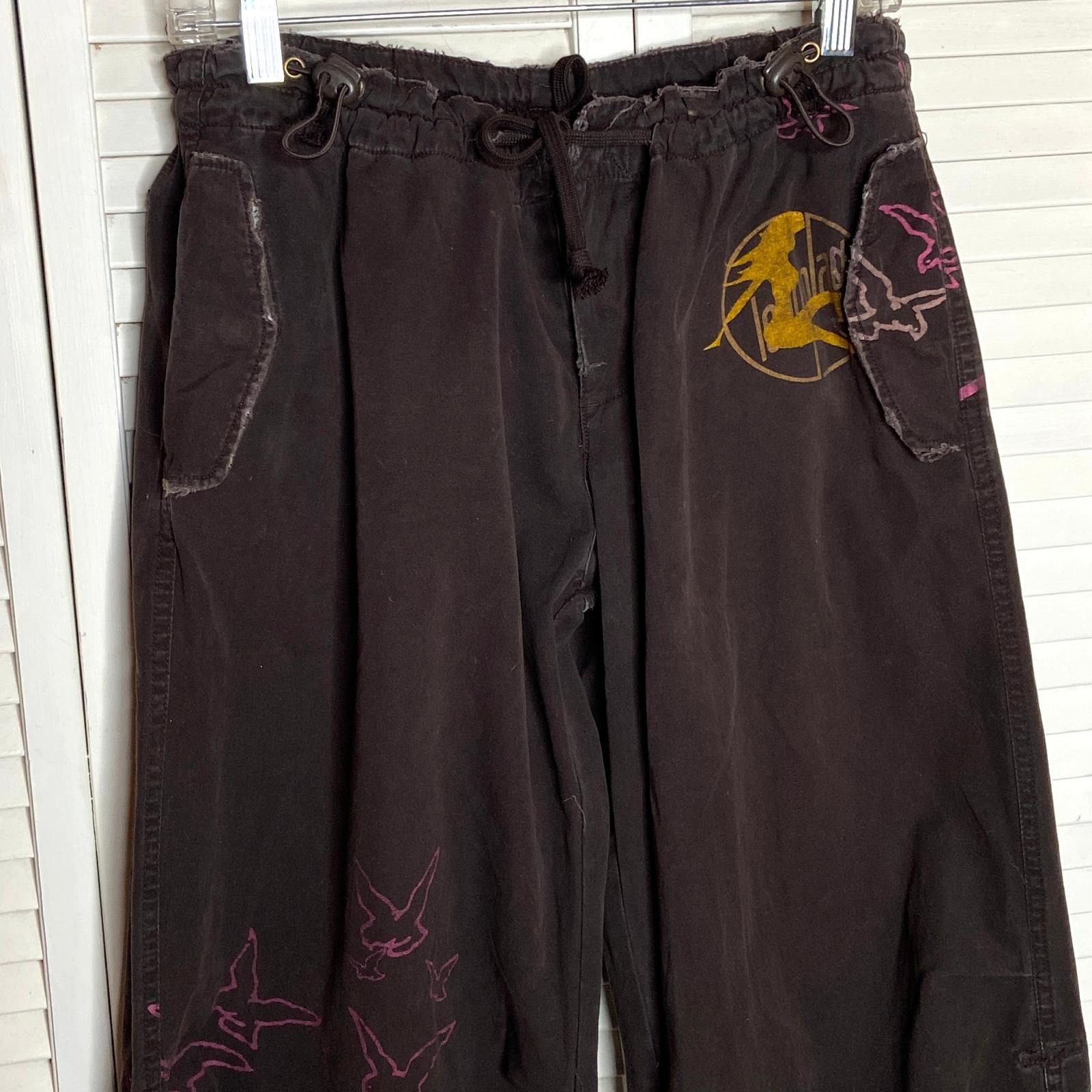 Ringspun Vintage 2000s Distressed Grapic Printed Cargo Pants Size US 32 / EU 48 - 3 Thumbnail