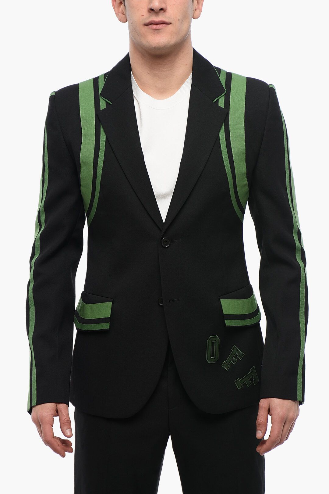 Off-White og1mm1025 Formal Vars Wool Blazer in Black Size US M / EU 48-50 / 2 - 1 Thumbnail