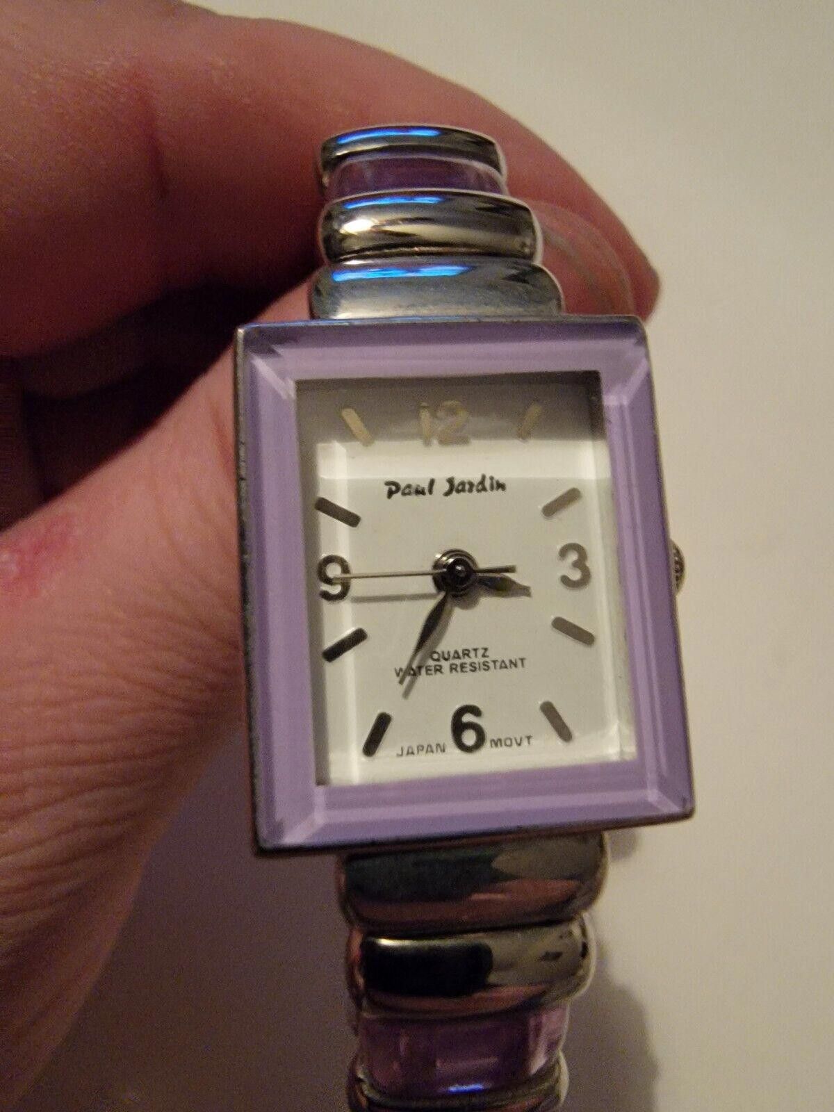 Designer Paul Jardin Women Watch Cuff Lavender Quartz Water Resistant Size ONE SIZE - 1 Thumbnail