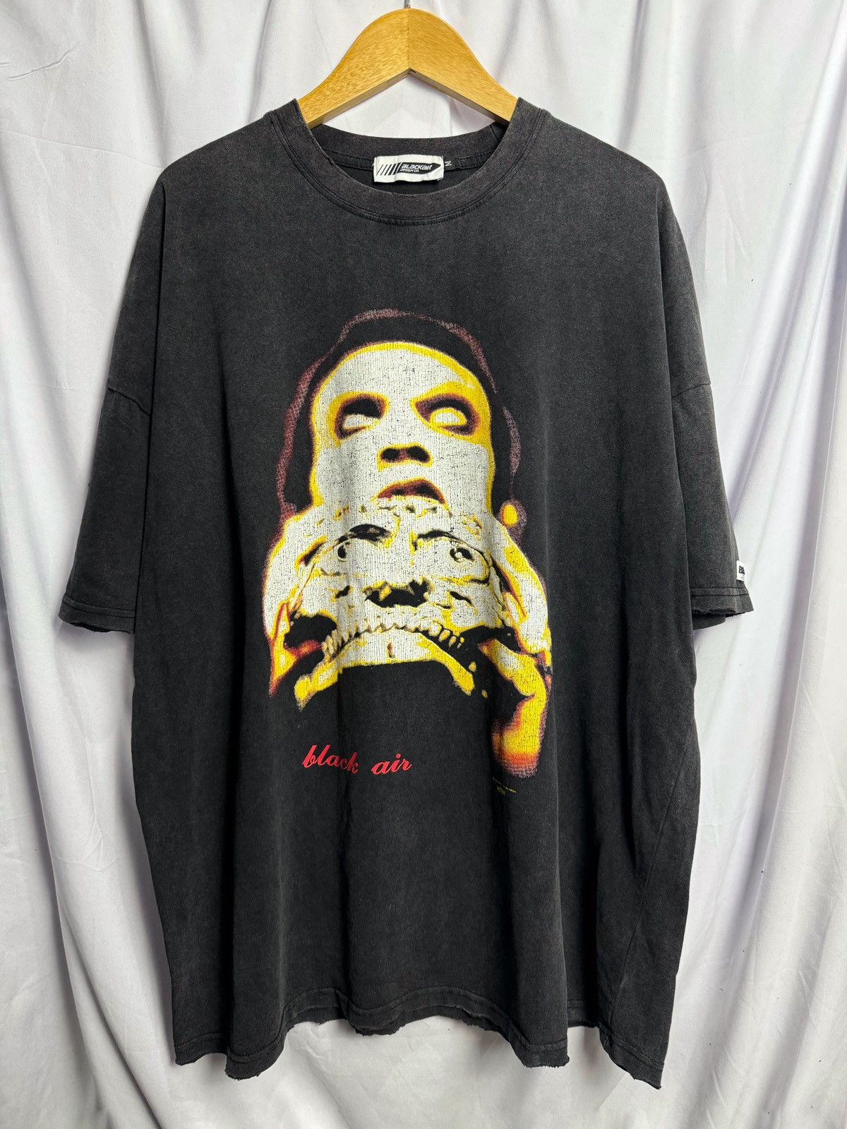 Hysteric Glamour × If Six Was Nine × Japanese Brand Black Air Marilyn Manson Distressed Black Faded Tees Size US XL / EU 56 / 4 - 1 Thumbnail
