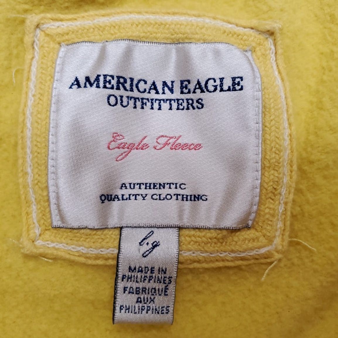 American Eagle Outfitters VINTAGE American Eagle Sweatshirt Womens M Yellow Cropped Pullover Fleece 90s Y2K Preppy Hoodie Mens Womens? Size M / US 6-8 / IT 42-44 - 4 Thumbnail
