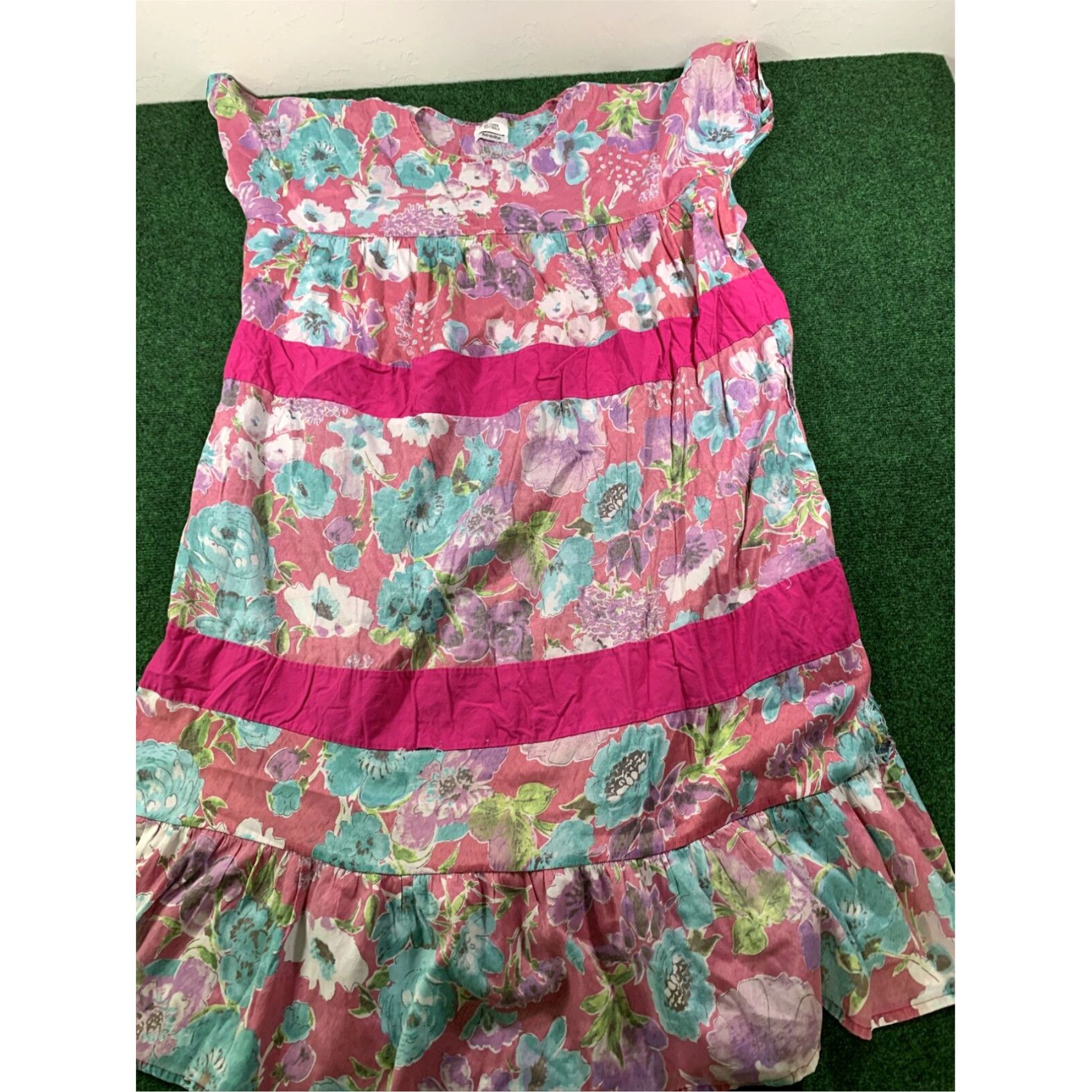 Pinko VTG MUUMUU Pink Floral W/pockets Size Large Day Dress Size L / US 10 / IT 46 - 3 Thumbnail
