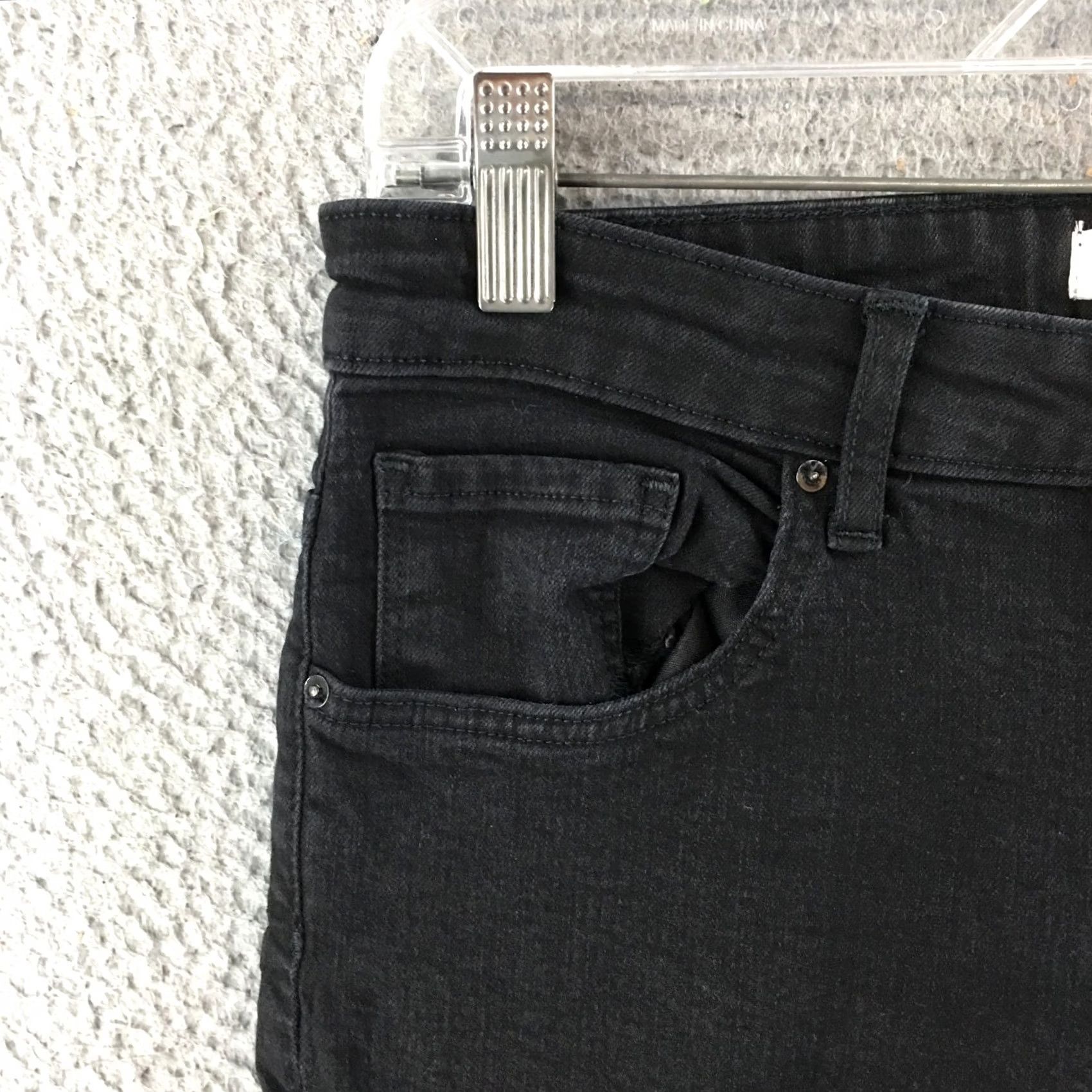 H&M H&M Skinny Jeans Womens 8 Black Denim Cotton Blend Mid Rise Zip Fly 5 Pockets Size 30" / US 8 / IT 44 - 3 Thumbnail