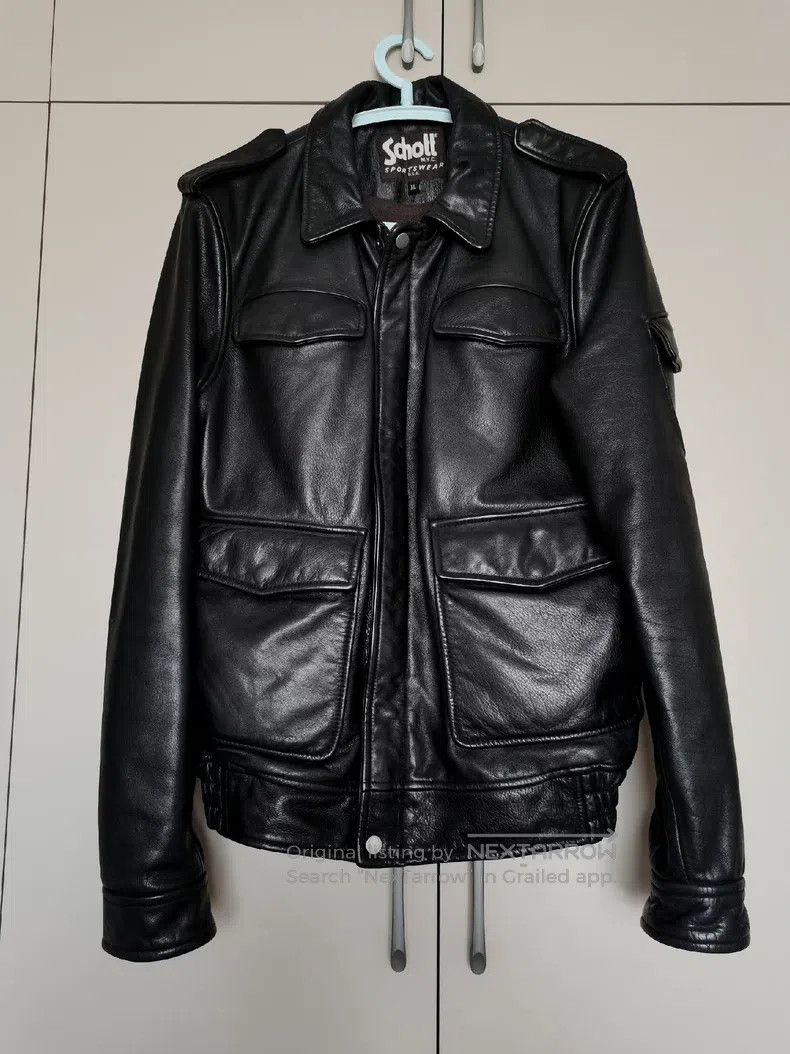 Schott Schott NYC Pure Leather Bomber Jacket Size US L / EU 52-54 / 3 - 2 Thumbnail