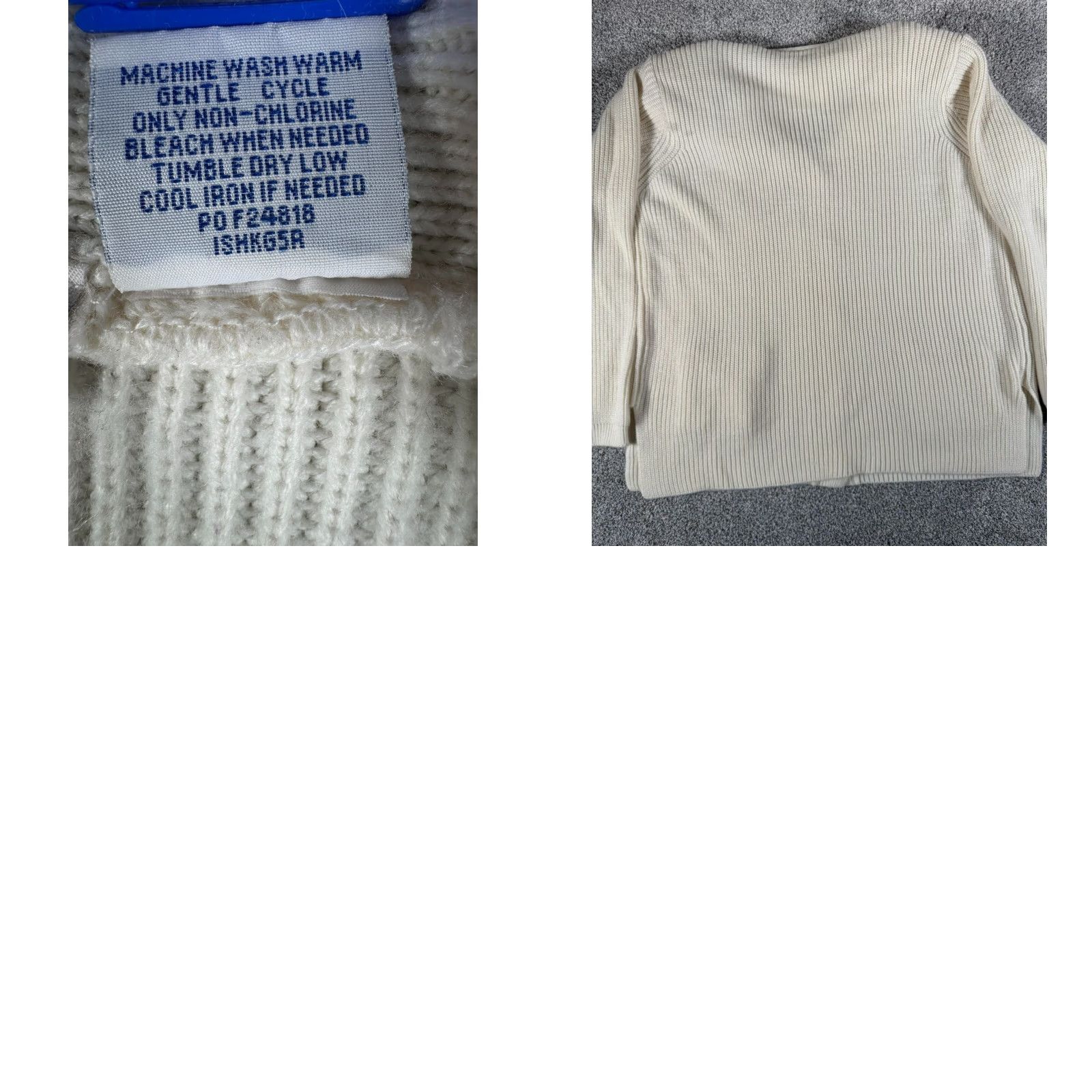 Blair VINTAGE Blair Cardigan Sweater Women Large L Cream 80s Pockets Ribbed V-Neck Academia Mens? Womens Size L / US 10 / IT 46 - 8 Thumbnail