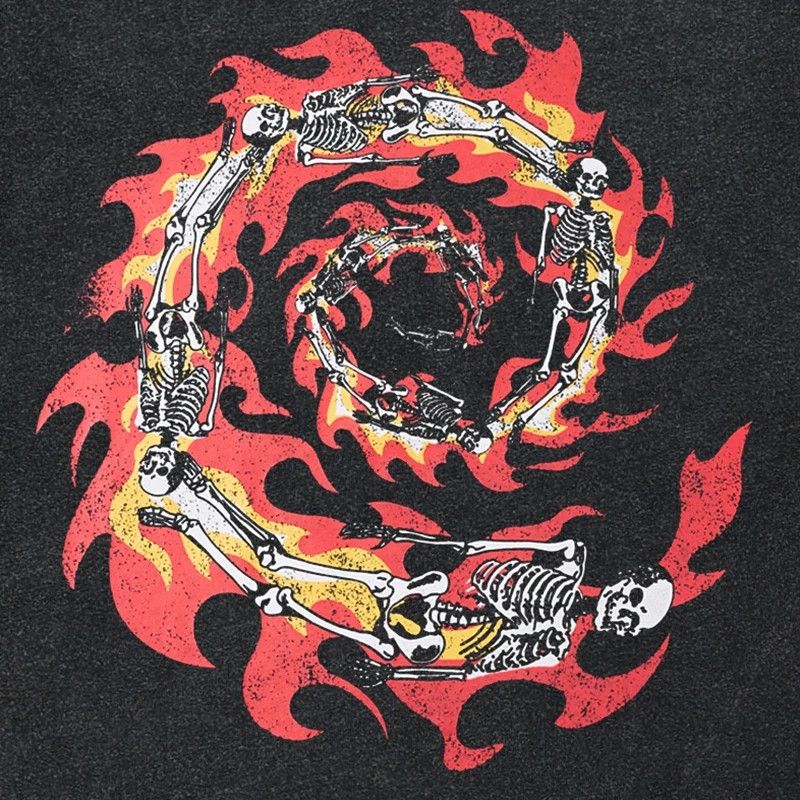 Japanese Brand Burning Skull Vintage Washed Tee Size US M / EU 48-50 / 2 - 4 Thumbnail