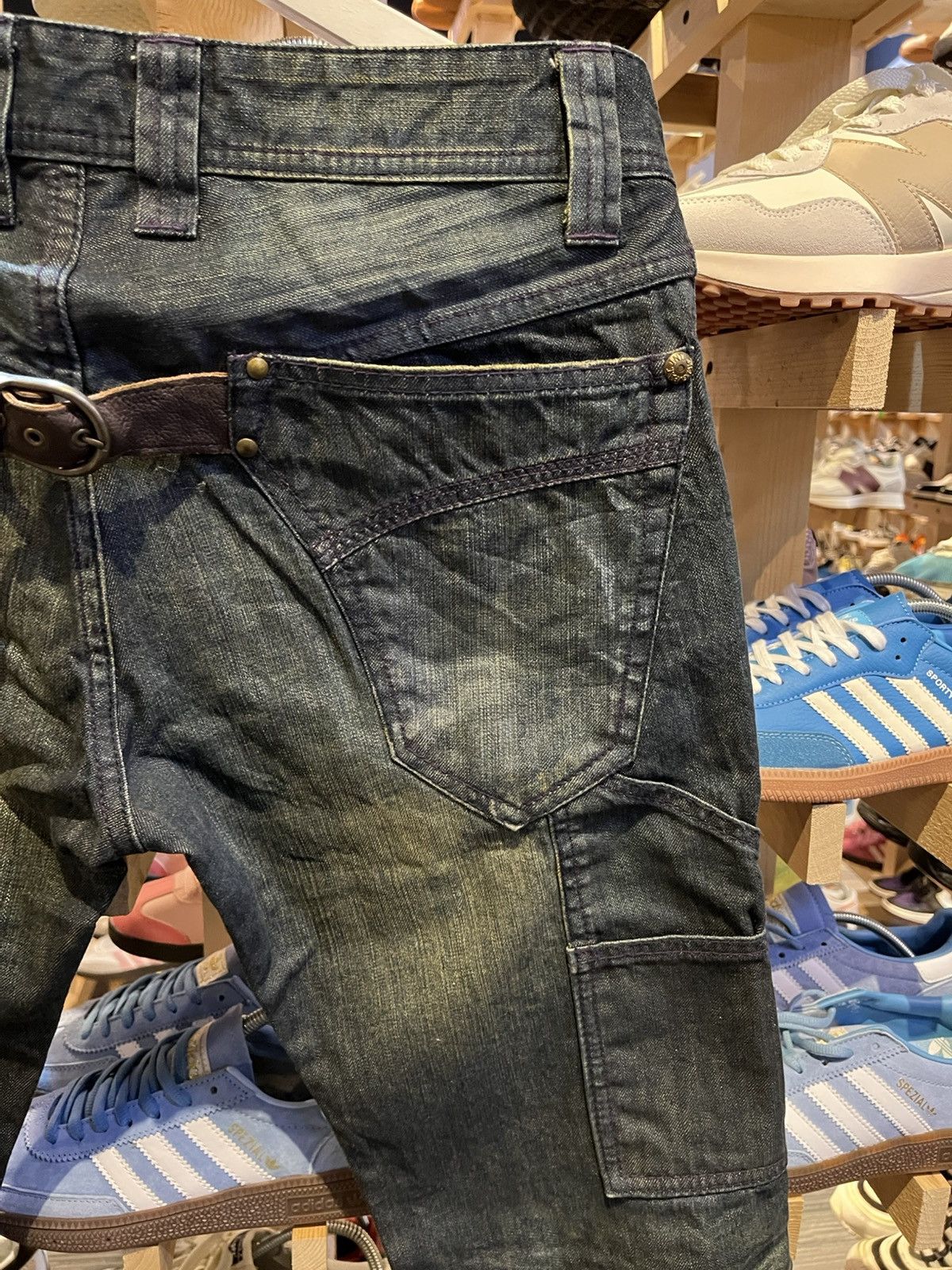 Japanese Brand Rattle Trap Faded Blue Jeans
