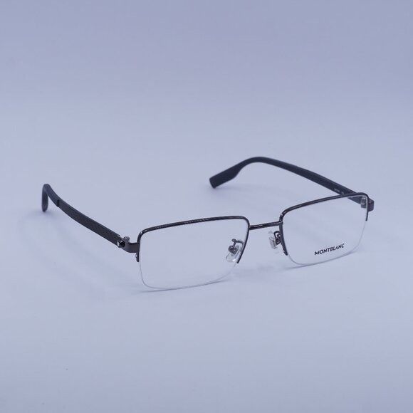 Montblanc Montblanc MB0188O 006 Eyeglasses Grey 57mm Rectangle Frame Size ONE SIZE - 1 Thumbnail