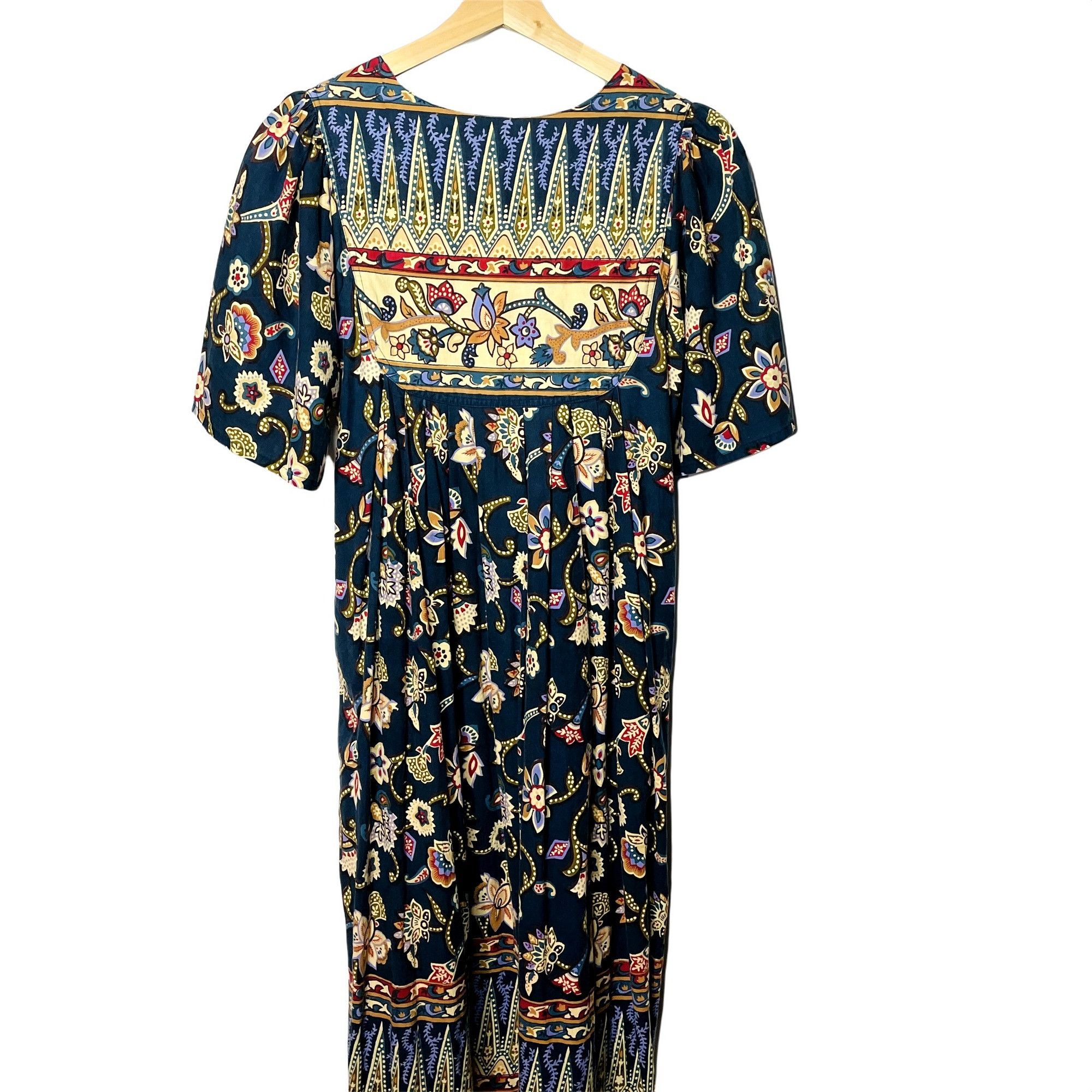 Other Womens Midi Floral Prairie Dress Vintage Handmade Blue Size Size S / US 4 / IT 40 - 5 Thumbnail