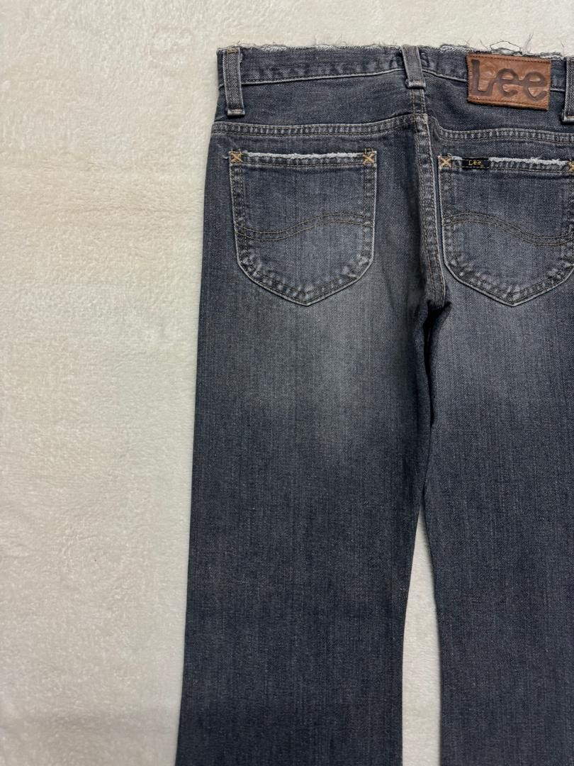 Lee 💥FLARED💥VINTAGE 90s LEE SAND WASHED DISTRESSED BELL BOTTOM Size US 27 - 15 Thumbnail