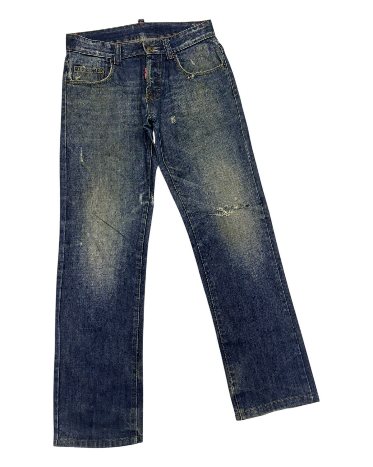 Dsquared2 🔥DSQUARED2 TRIBAL CROWN DISTRESSED DENIM JEANS Size US 30 / EU 46 - 6 Thumbnail