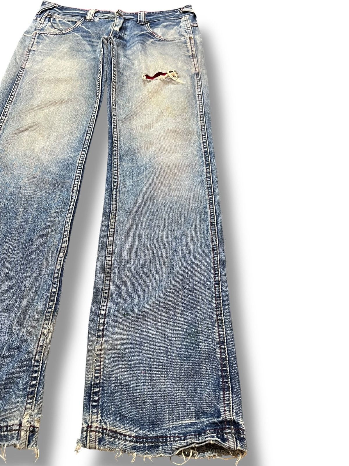Wrangler Vintage Wrangler Faded Grunge Distressed Denim Size US 33 - 4 Thumbnail