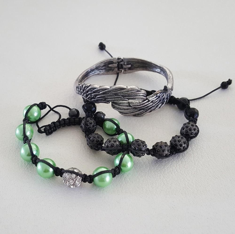 Designer Black Mint Green Shamballa Bundle Size ONE SIZE - 1 Thumbnail