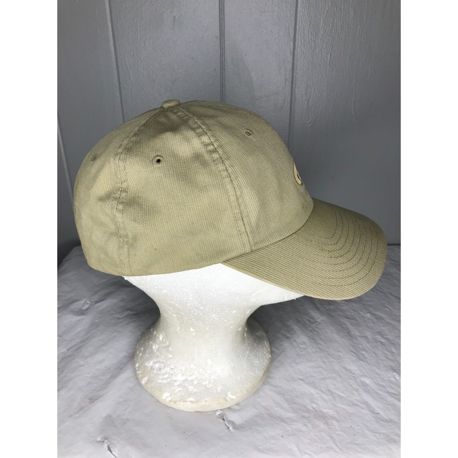 Nike × Vintage Vintage Nike Hat Cap Fitted Mens 7 1/8 Beige Swoosh Spellout Size ONE SIZE - 2 Thumbnail