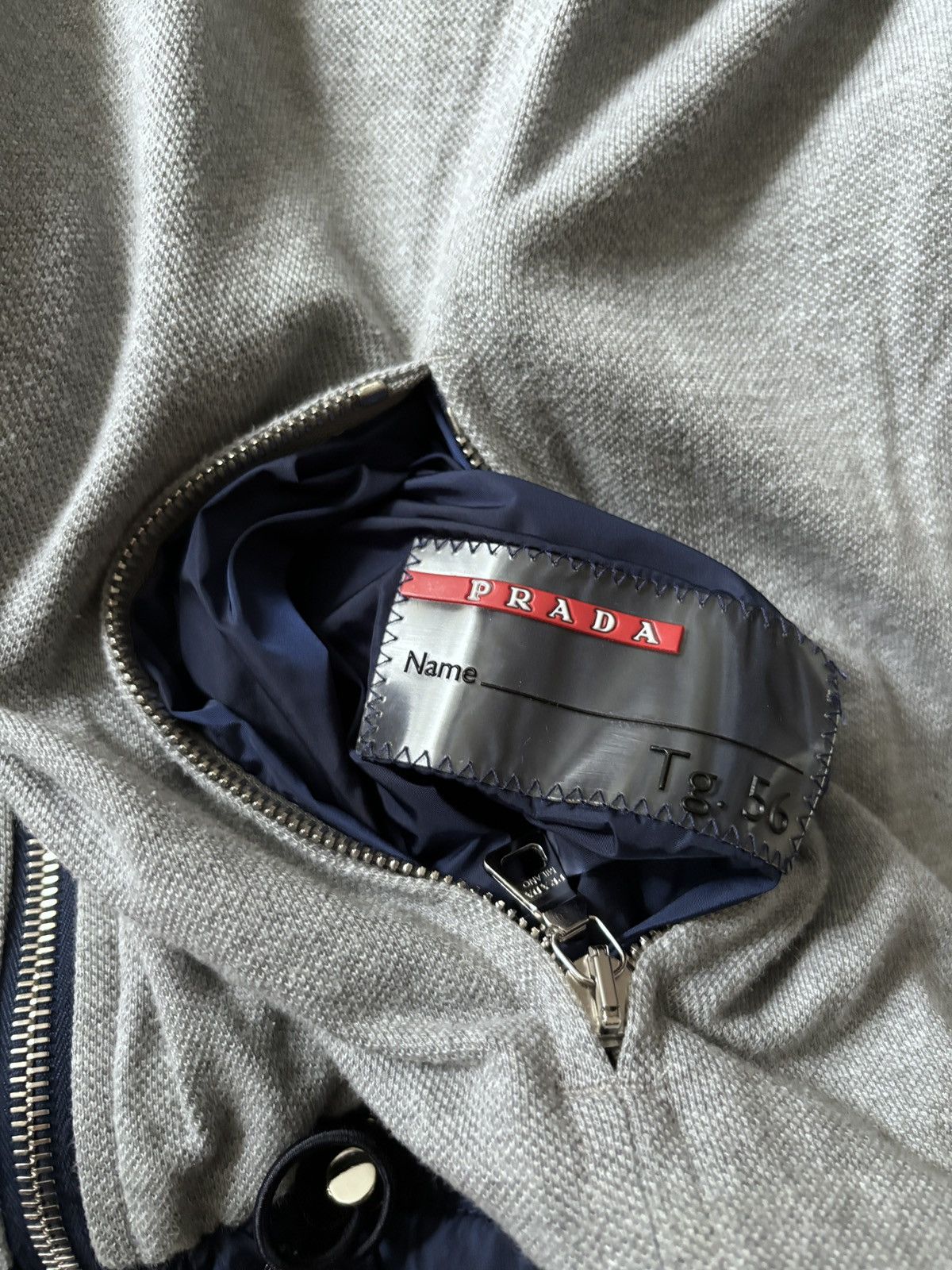 Prada × Vintage Prada jacket vintage red tab double side nylon blue bomvers Size US L / EU 52-54 / 3 - 11 Thumbnail