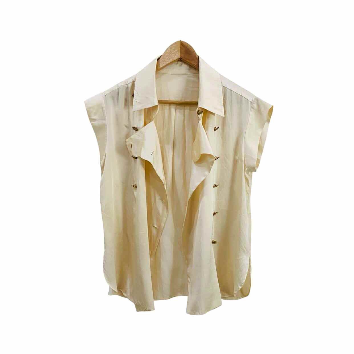 Chanel Vintage Chanel Satin Top Blouse Size S / US 4 / IT 40 - 1 Thumbnail
