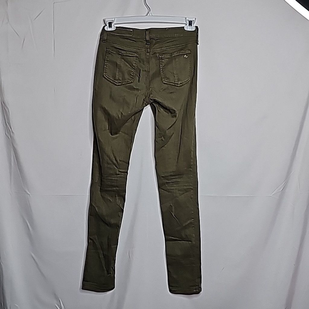 Rag & Bone Rag & Bone Dist army green skinny stretch denim jeans sz 26 Size 26" / US 2 / IT 38 - 5 Thumbnail