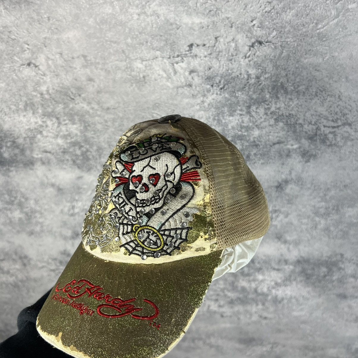 Christian Audigier Ed Hardy Christian Audigier Skull Vintage Cap Y2K Size ONE SIZE - 3 Thumbnail