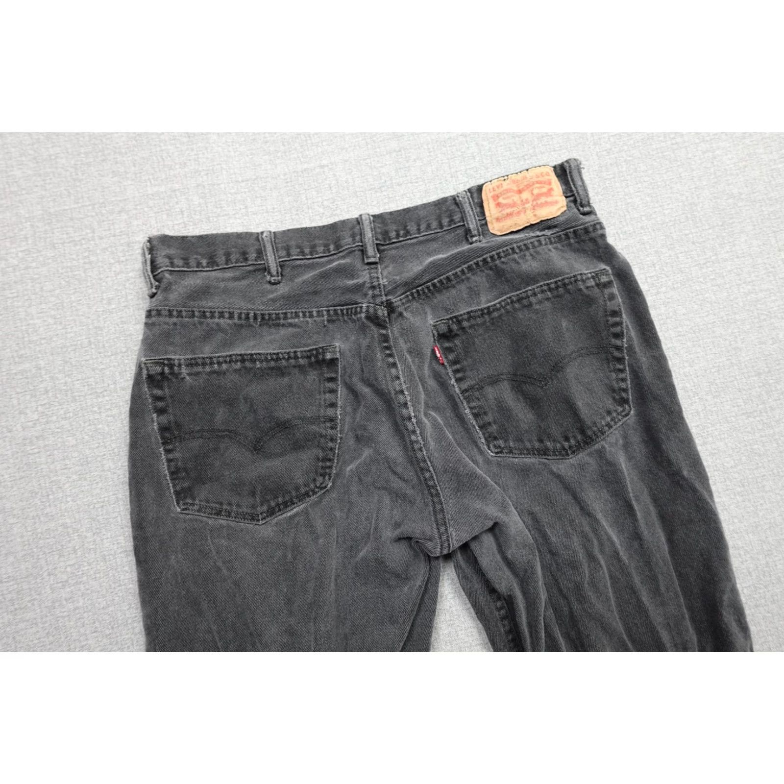 Levi's Levi's 550 Regular Fit Jeans Mens 38x30 Black Denim Regular Straight Faded Jeans Size US 38 / EU 54 - 2 Thumbnail