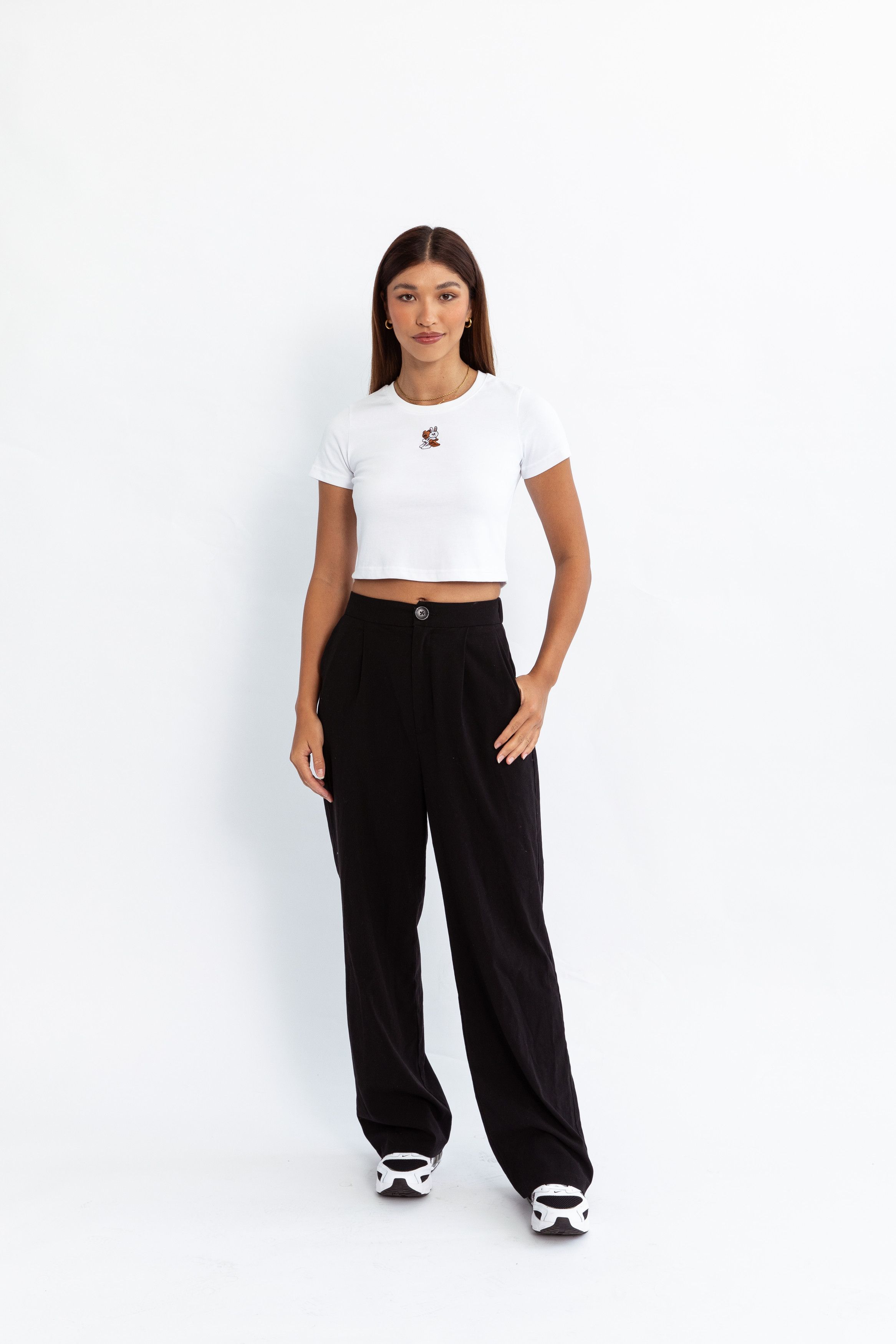 Other White cotten crop tee Size XS / US 0-2 / IT 36-38 - 2 Thumbnail