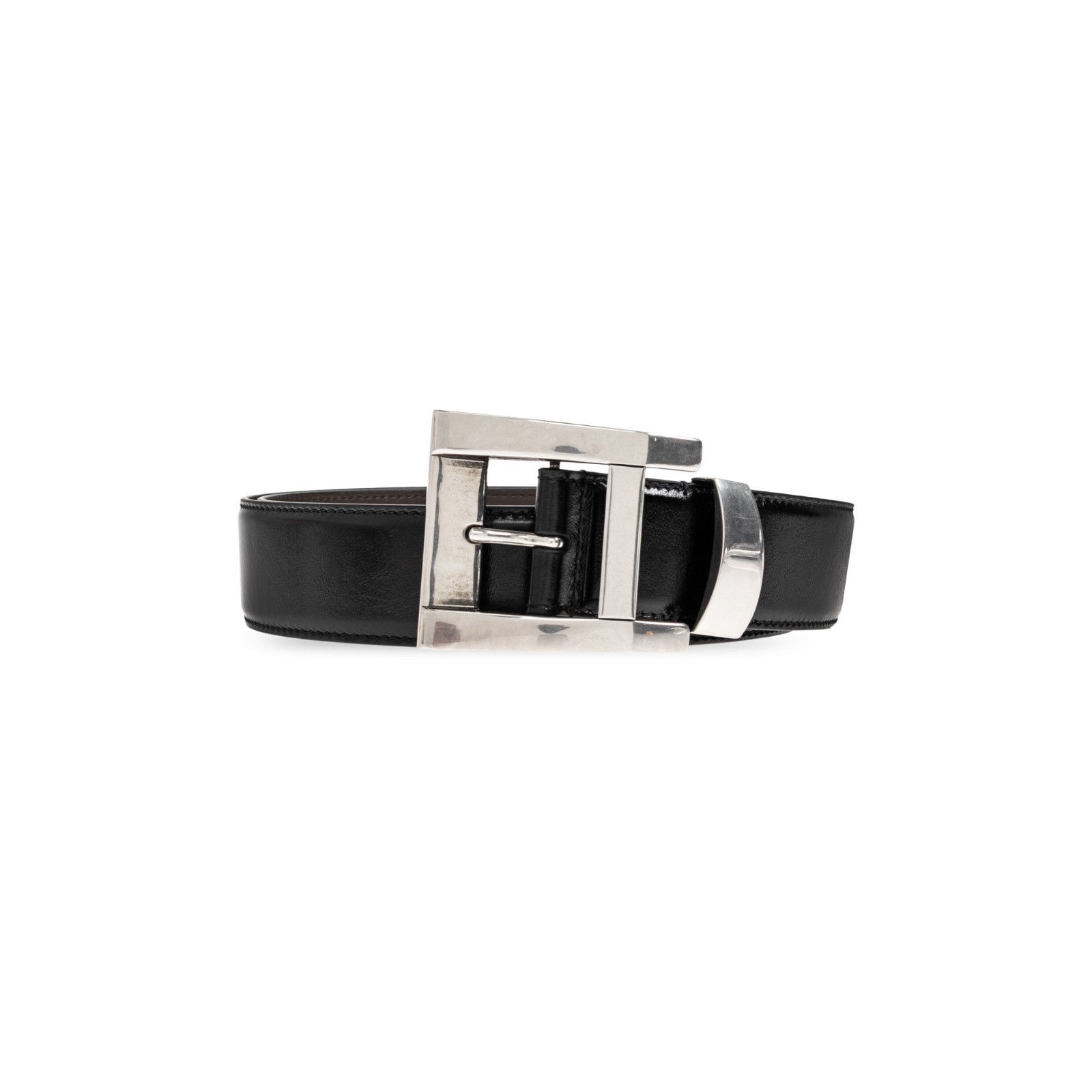 Versace VERSACE Black Leather Belt New & Authentic (Men's size:80;) Size ONE SIZE - 1 Thumbnail