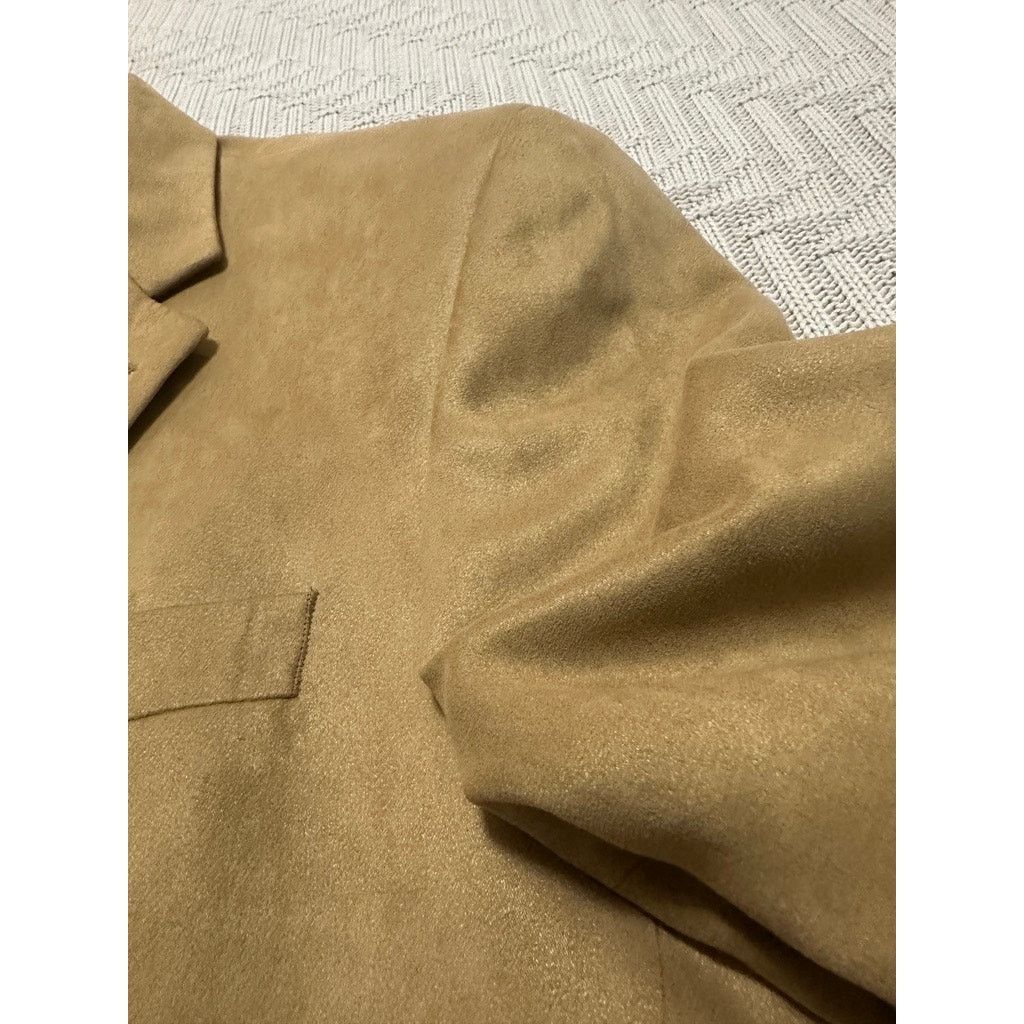 Chaps Chaps tan faux suede two button blazer size 42R Size 42R - 6 Thumbnail