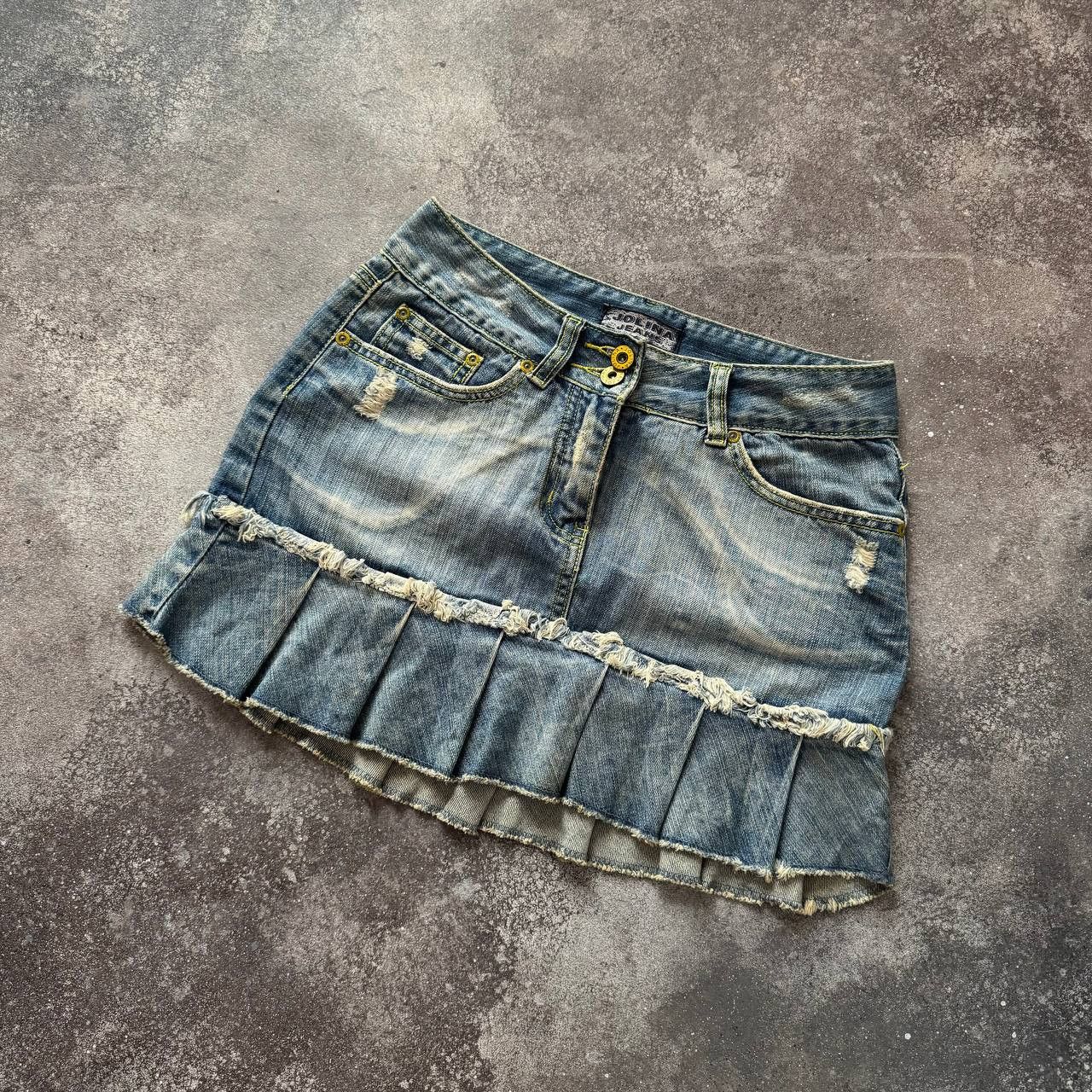 Hysteric Glamour Y2K Super Sexy Vintage Washed Denim Skirt Size 26" / US 2 / IT 38 - 4 Thumbnail