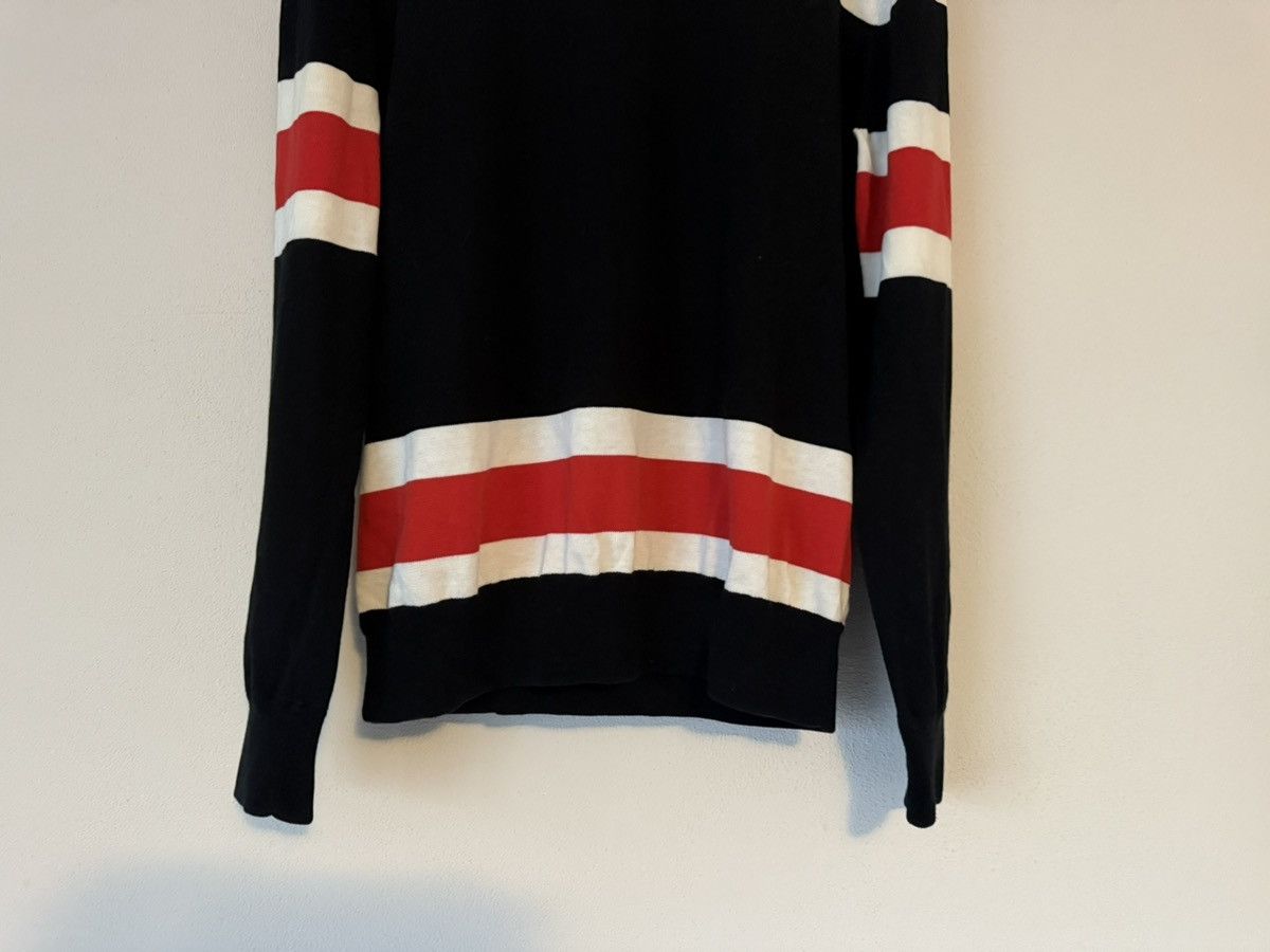Givenchy Givenchy Red/Black Striped Cotton Sweater Size US L / EU 52-54 / 3 - 3 Thumbnail