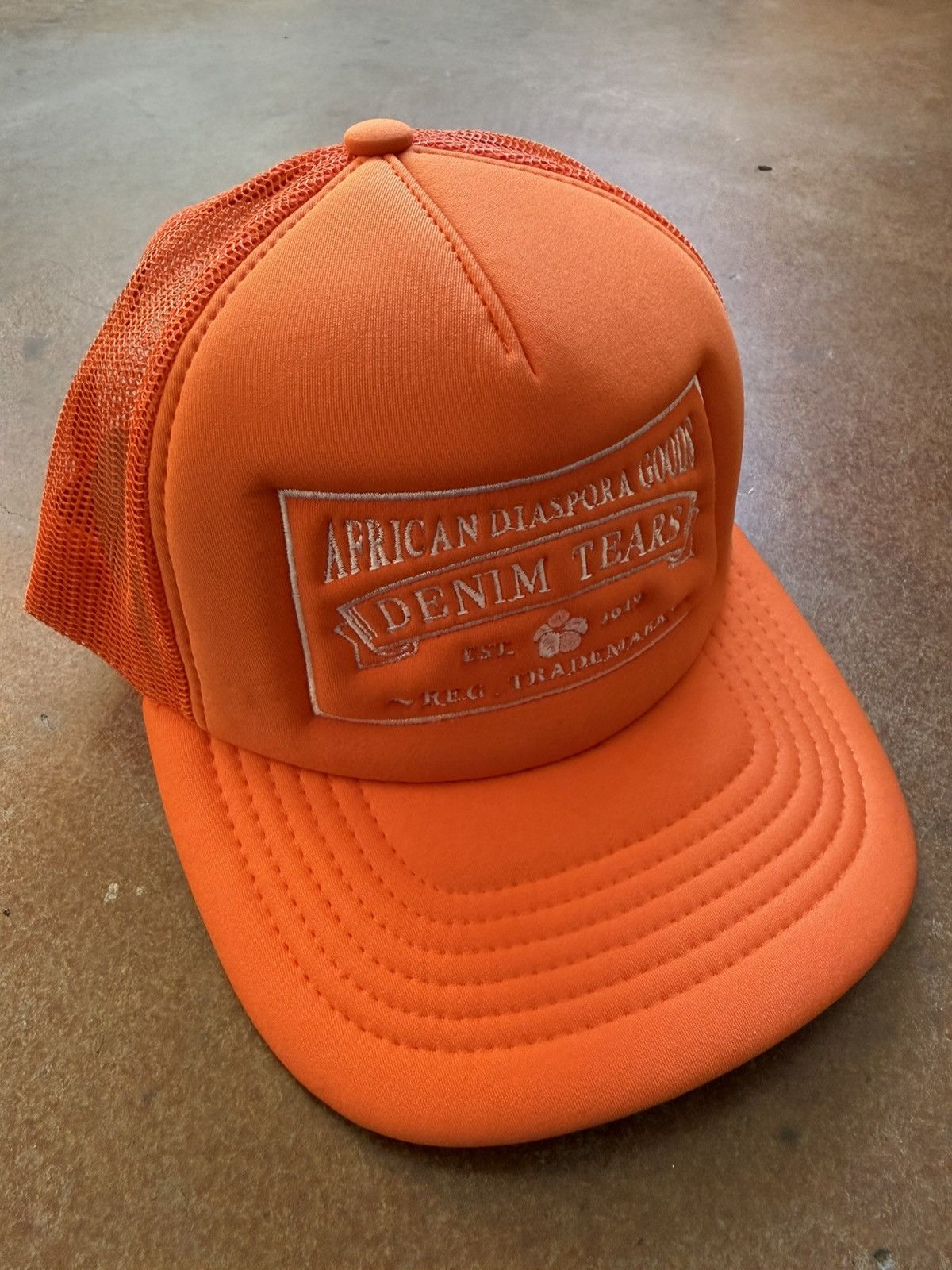 DENIM TEARS Denim Tears ADG Trucker Hat Orange Size ONE SIZE - 2 Thumbnail
