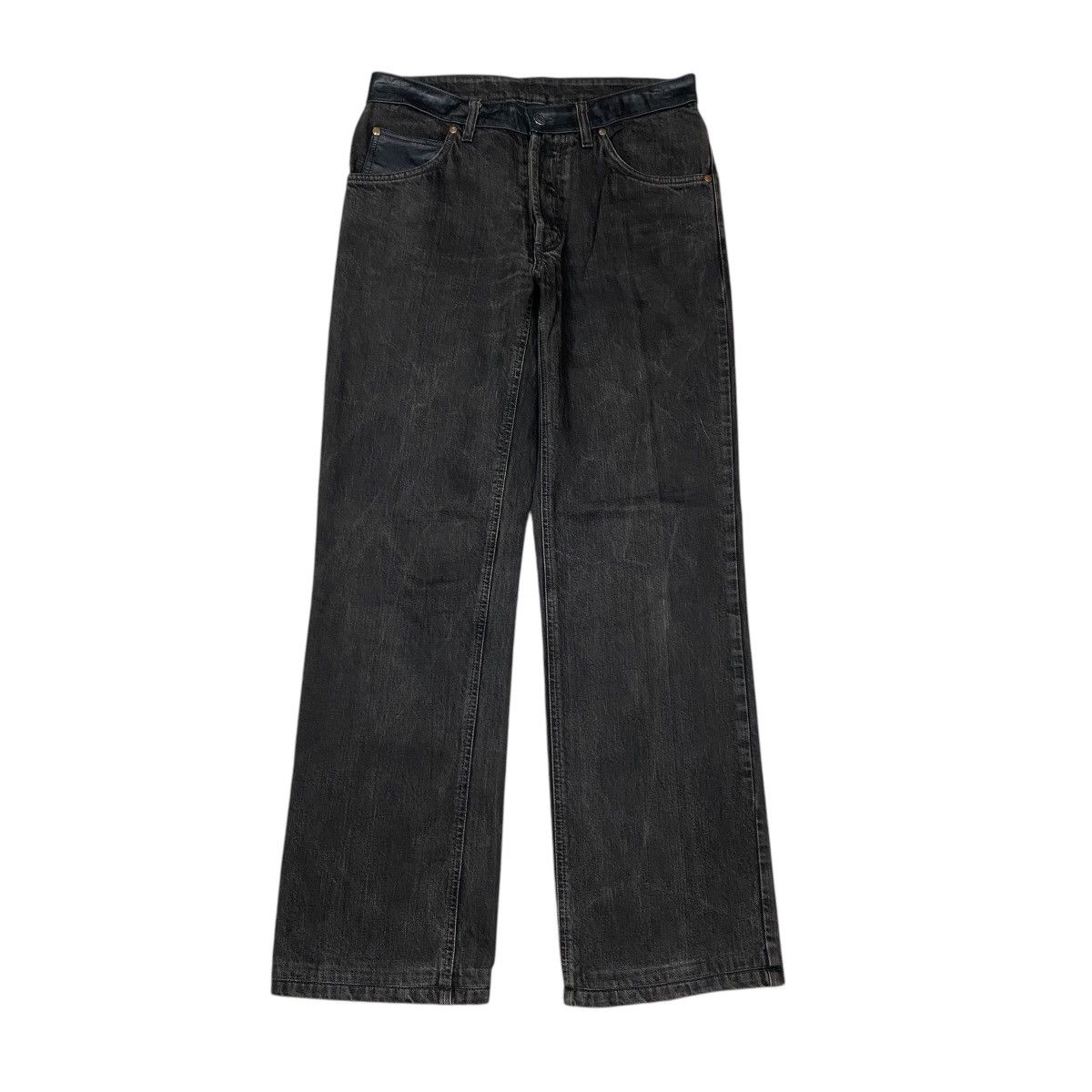 If Six Was Nine × Japanese Brand × Le Grande Bleu (L.G.B.) Unknown Japanese Leather Waist Denim Pants Size US 30 / EU 46 - 1 Thumbnail