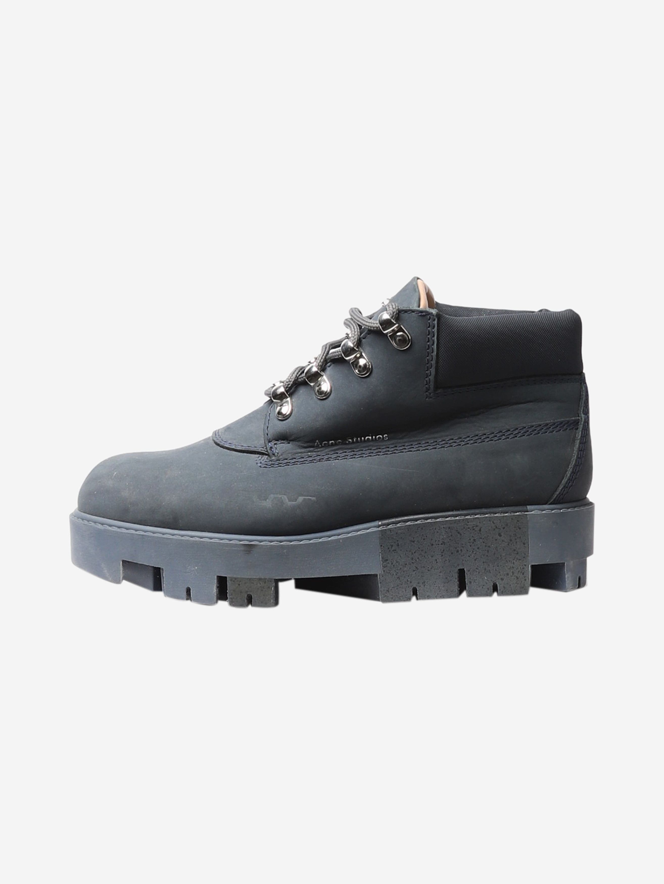 Acne Studios Dark blue hiking boots - EU 37 Size US 6 / IT 36 - 1 Thumbnail