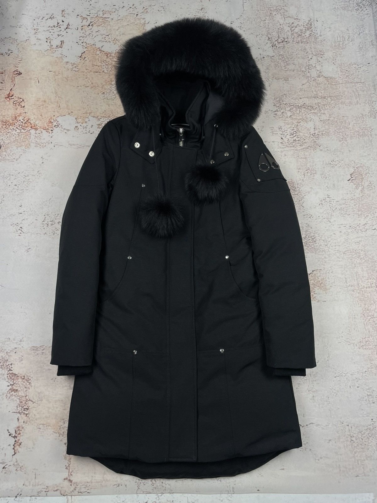 Moose Knuckles Moose Knuckles S Womens Black Down Parka Jacket Warm Winter Size S / US 4 / IT 40 - 1 Thumbnail