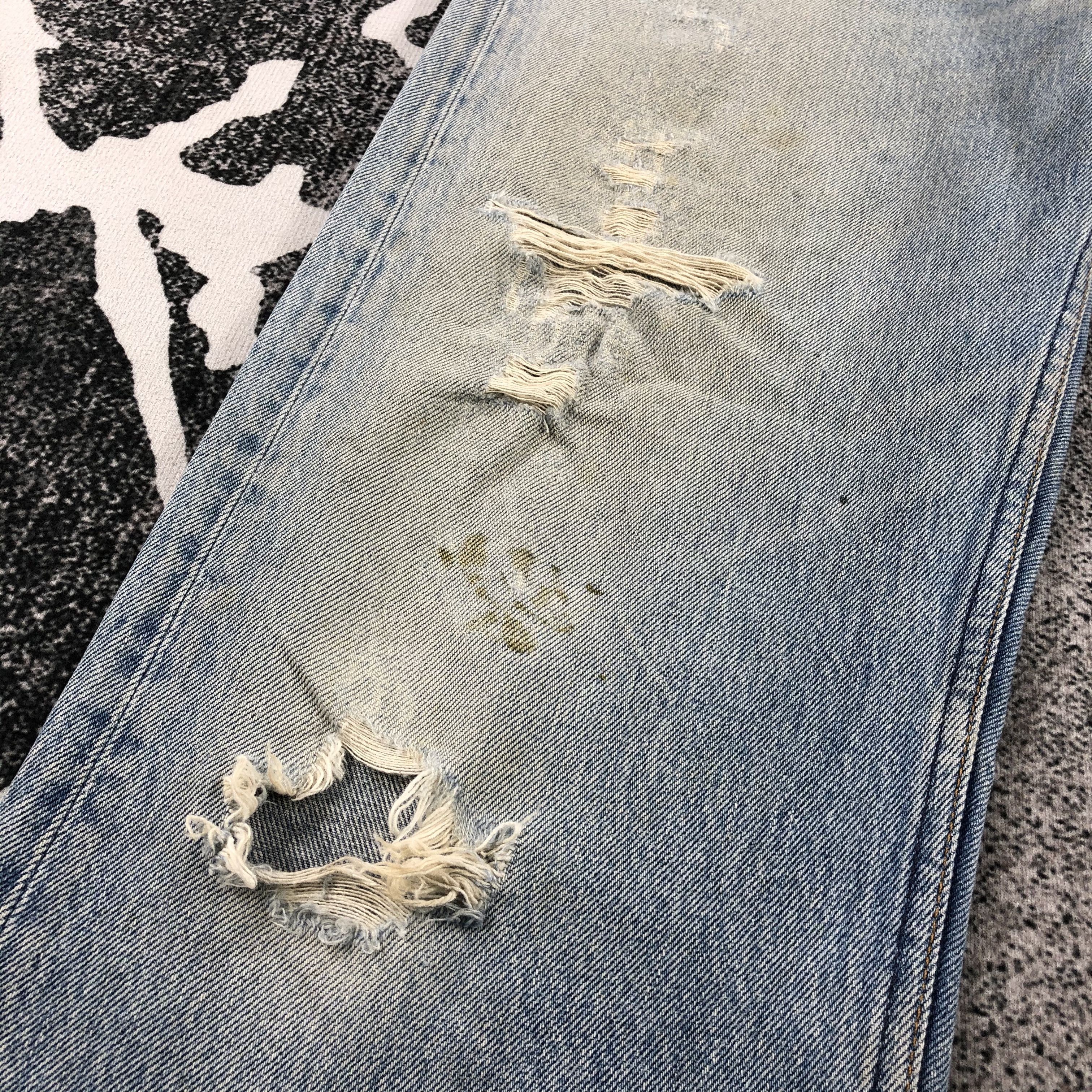 Levi's Vintage 90s Levi's 501 Jeans Distressed Denim KJ889 Size US 36 / EU 52 - 12 Thumbnail