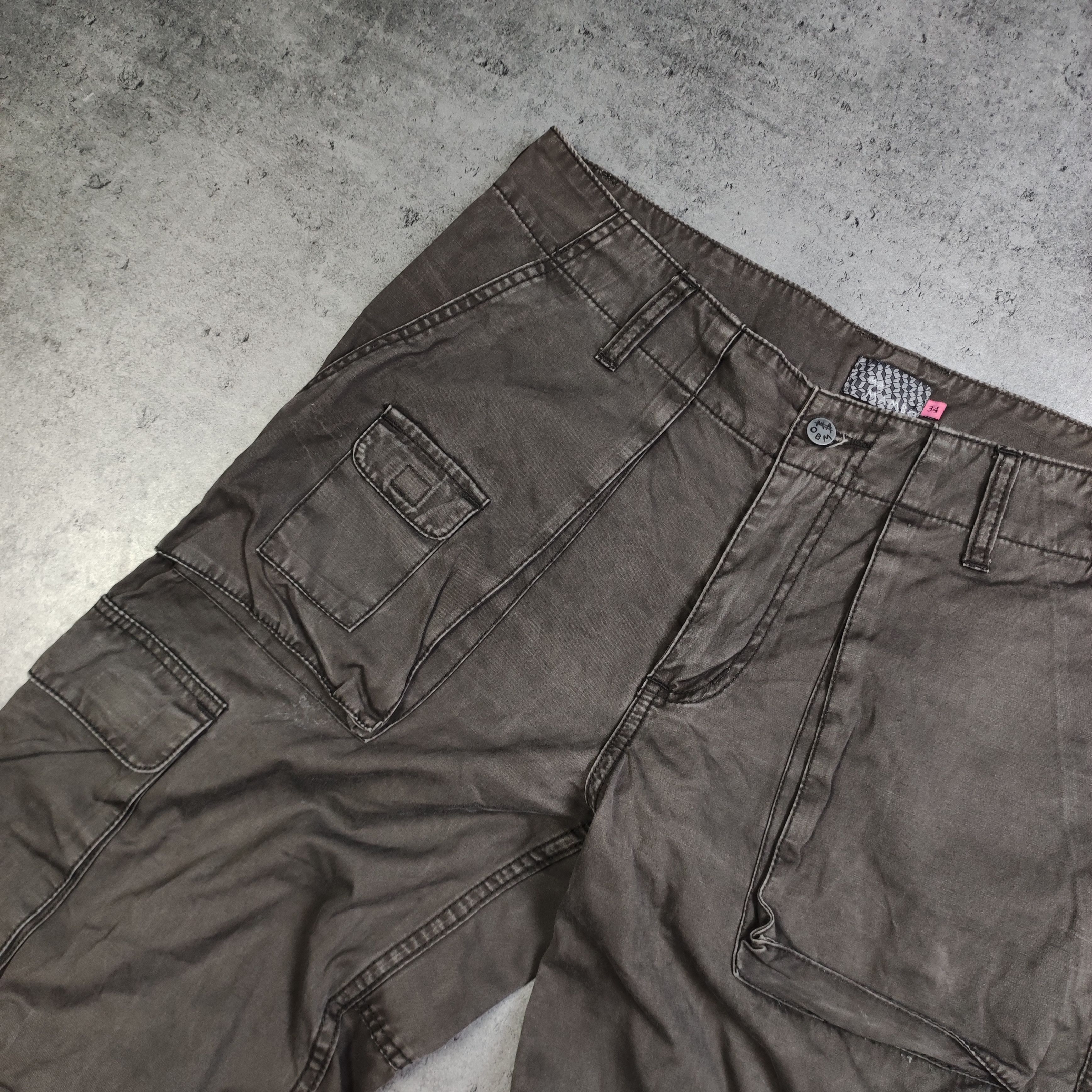 Mambo RARE Mambo Australia Washed Brown Baggy Logo Cargo Pants Size US 34 / EU 50 - 5 Thumbnail