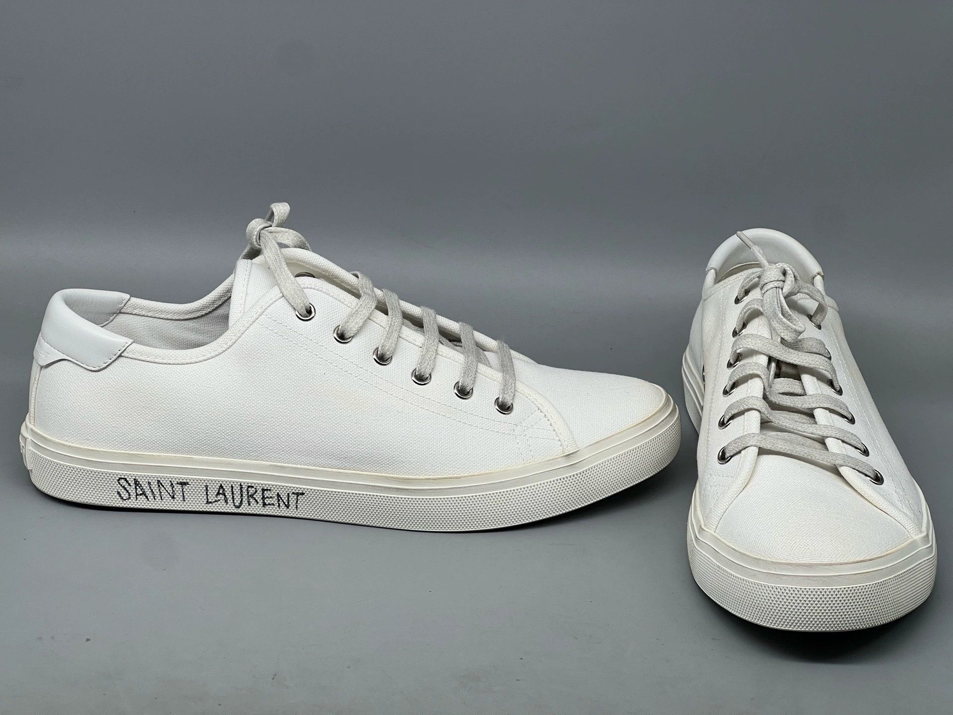 Yves Saint Laurent YSL Malibu Series White Canvas Sneakers Size US 8.5 / EU 41-42 - 2 Thumbnail