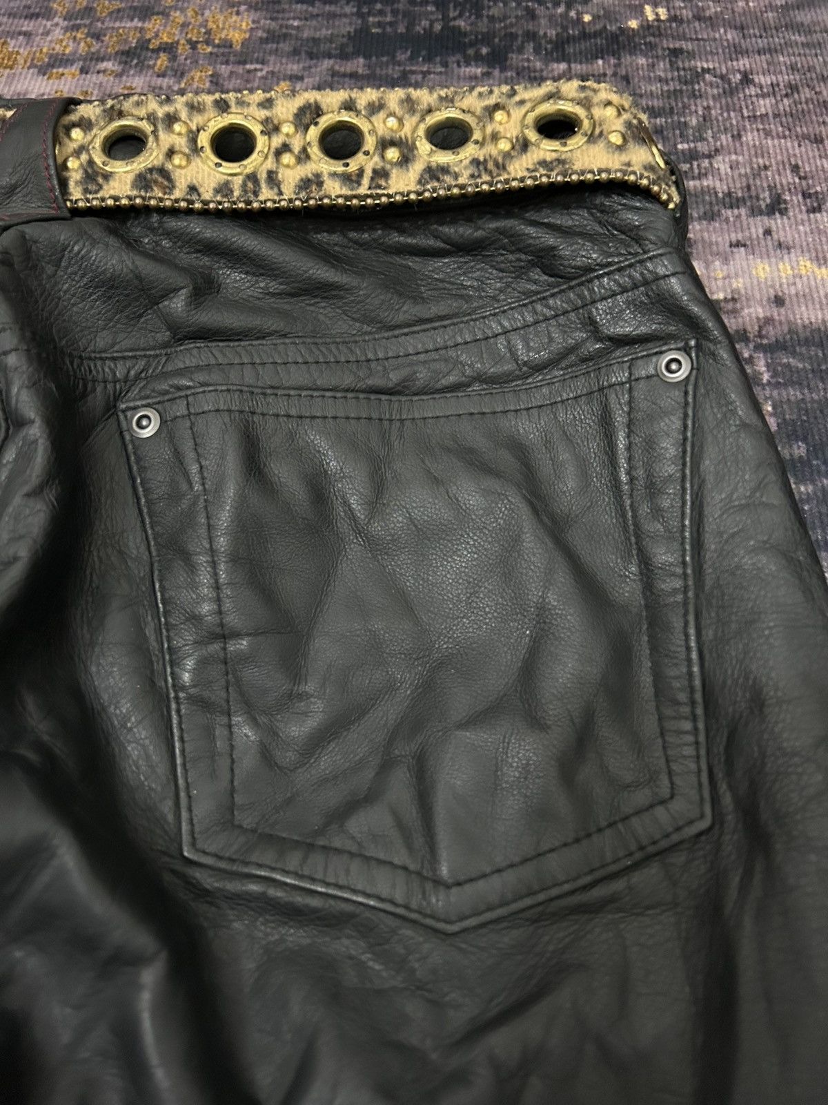 Takeo Kikuchi Takeo Kikuchi Fleur Leather Pants Size US 30 / EU 46 - 12 Thumbnail