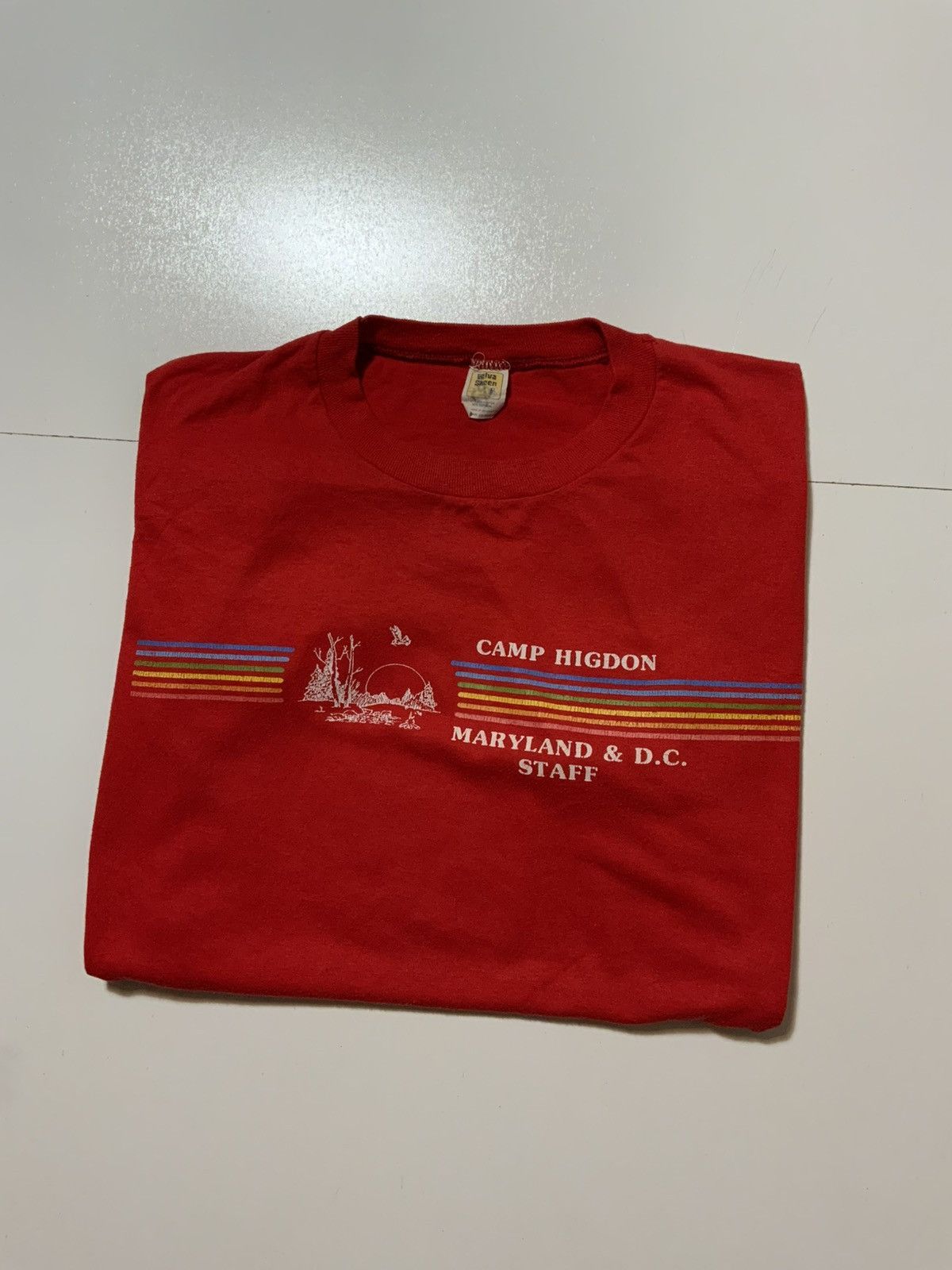 Vintage Vintage Velva Sheen Camp Higdon Maryland D.C. Staff T-Shirt Size US XL / EU 56 / 4 - 1 Thumbnail
