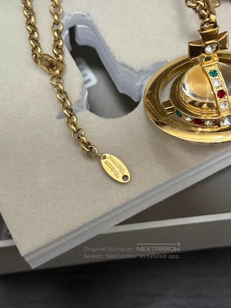 Vivienne Westwood Vivienne Westwood Replica Golden Saturn Orb Pocket Watch N Size ONE SIZE - 6 Thumbnail