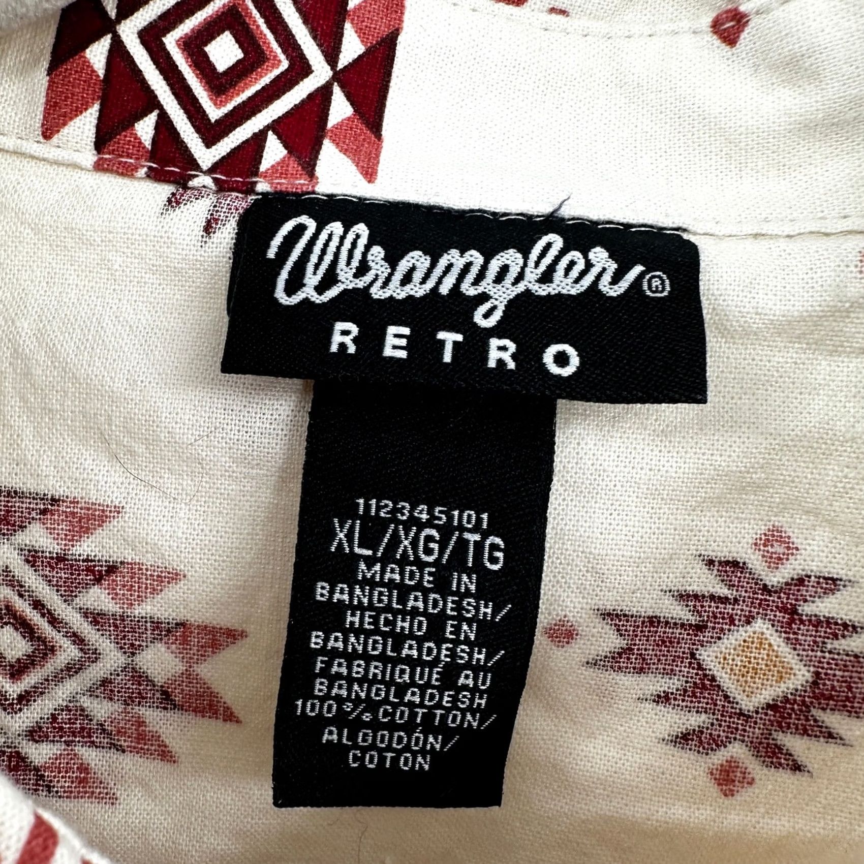 Wrangler Wrangler Retro Womens XL Southwestern Pearl Snap Westerncore Shirt Aztec Cowgirl Size XL / US 12-14 / IT 48-50 - 3 Thumbnail