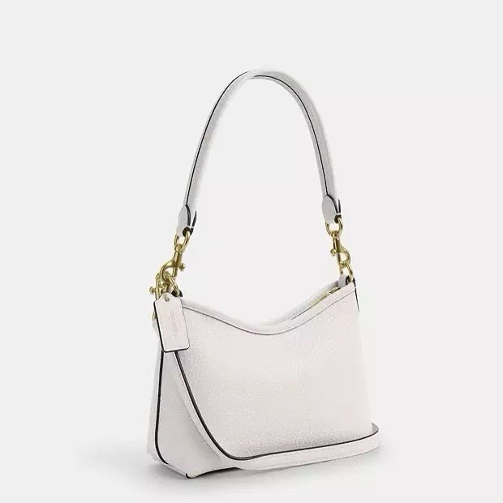 Coach NWT COACH Laurel Small Shoulder Bag Leather CBH16 Gold/Chalk Size ONE SIZE - 6 Thumbnail