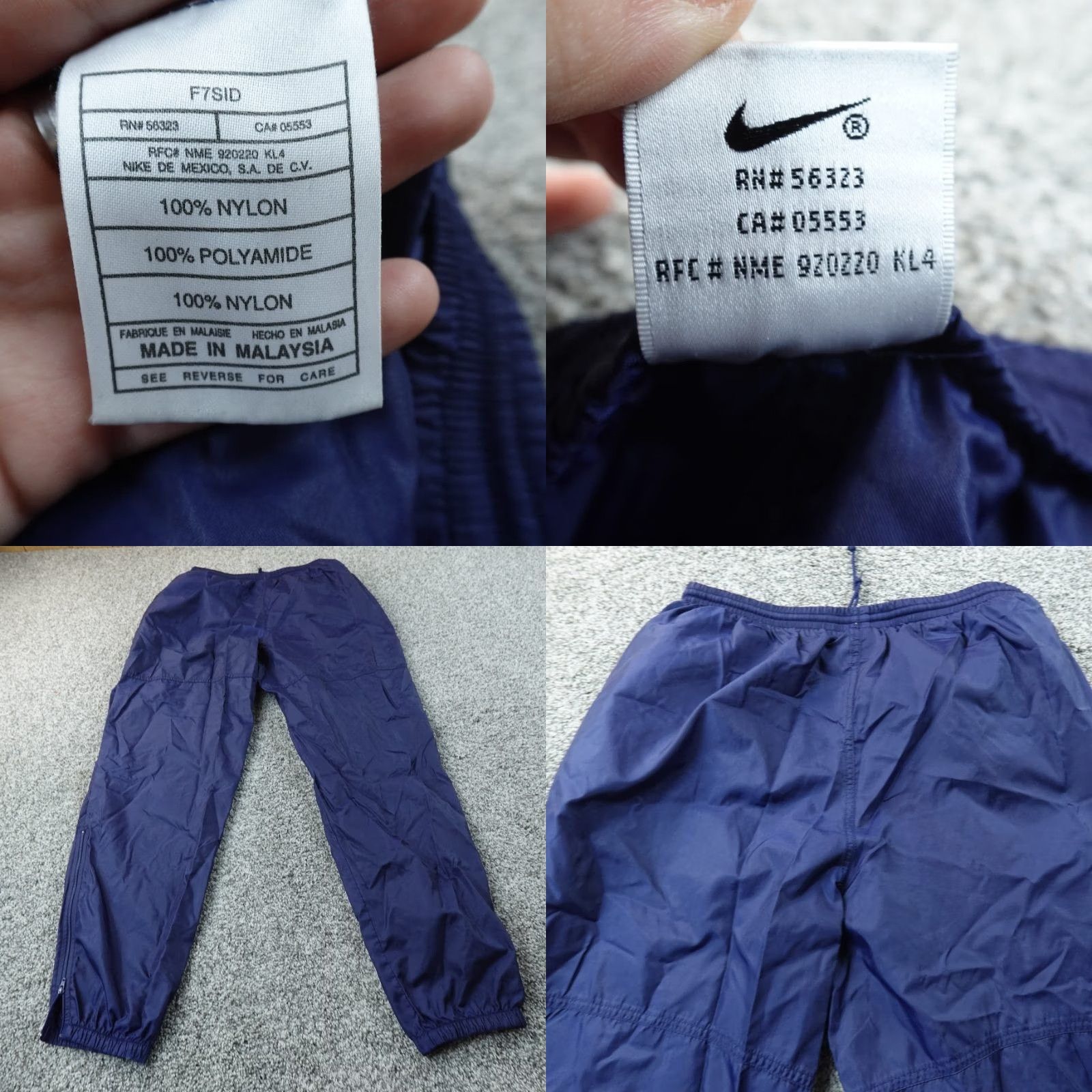 Nike Nike Pants Mens L Blue Windbreaker Track Drawstring Ankle Zip Swoosh 90s Y2K VTG Size US 33 - 8 Thumbnail