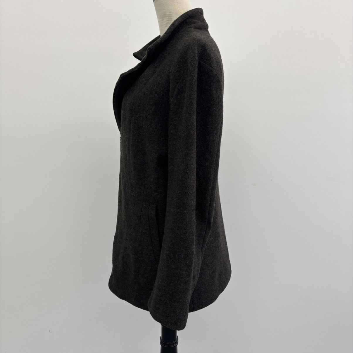 Emporio Armani Asymmetric Zip Wool Jacket Size US L / EU 52-54 / 3 - 4 Thumbnail