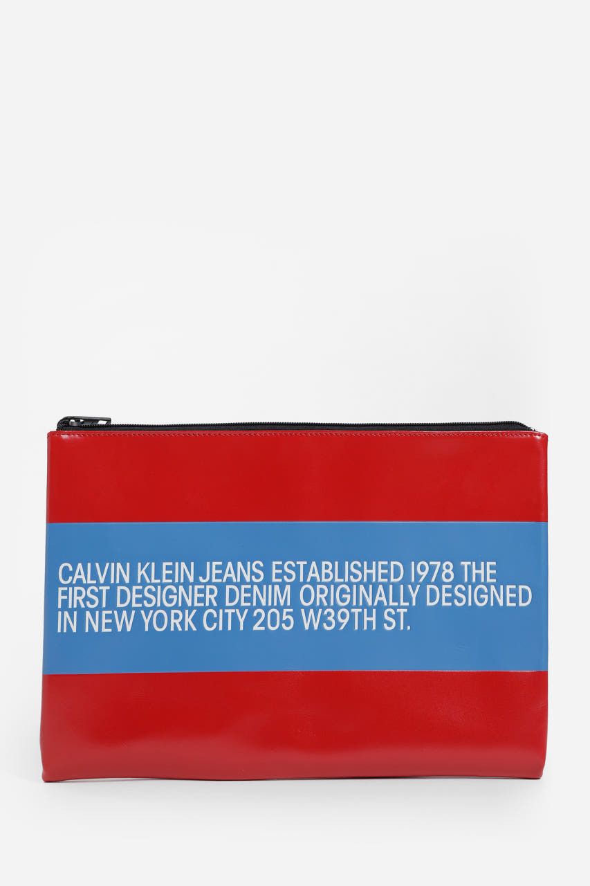 Calvin Klein Calvin klein by raf simons red leather clutch Size ONE SIZE - 1 Thumbnail