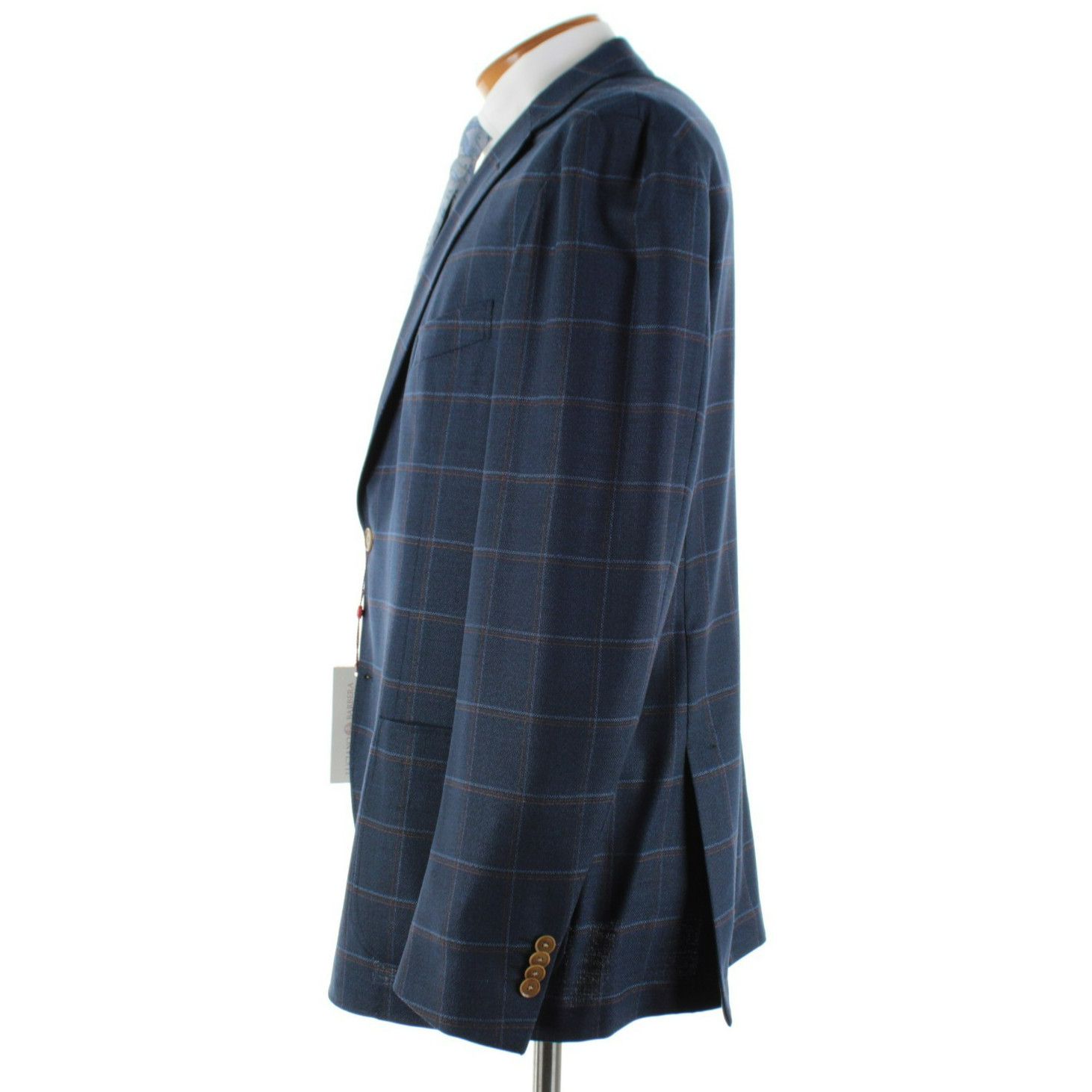 Luciano Barbera Luciano Barbera Sport Coat Size 46 US in Blue Size 46R - 4 Thumbnail