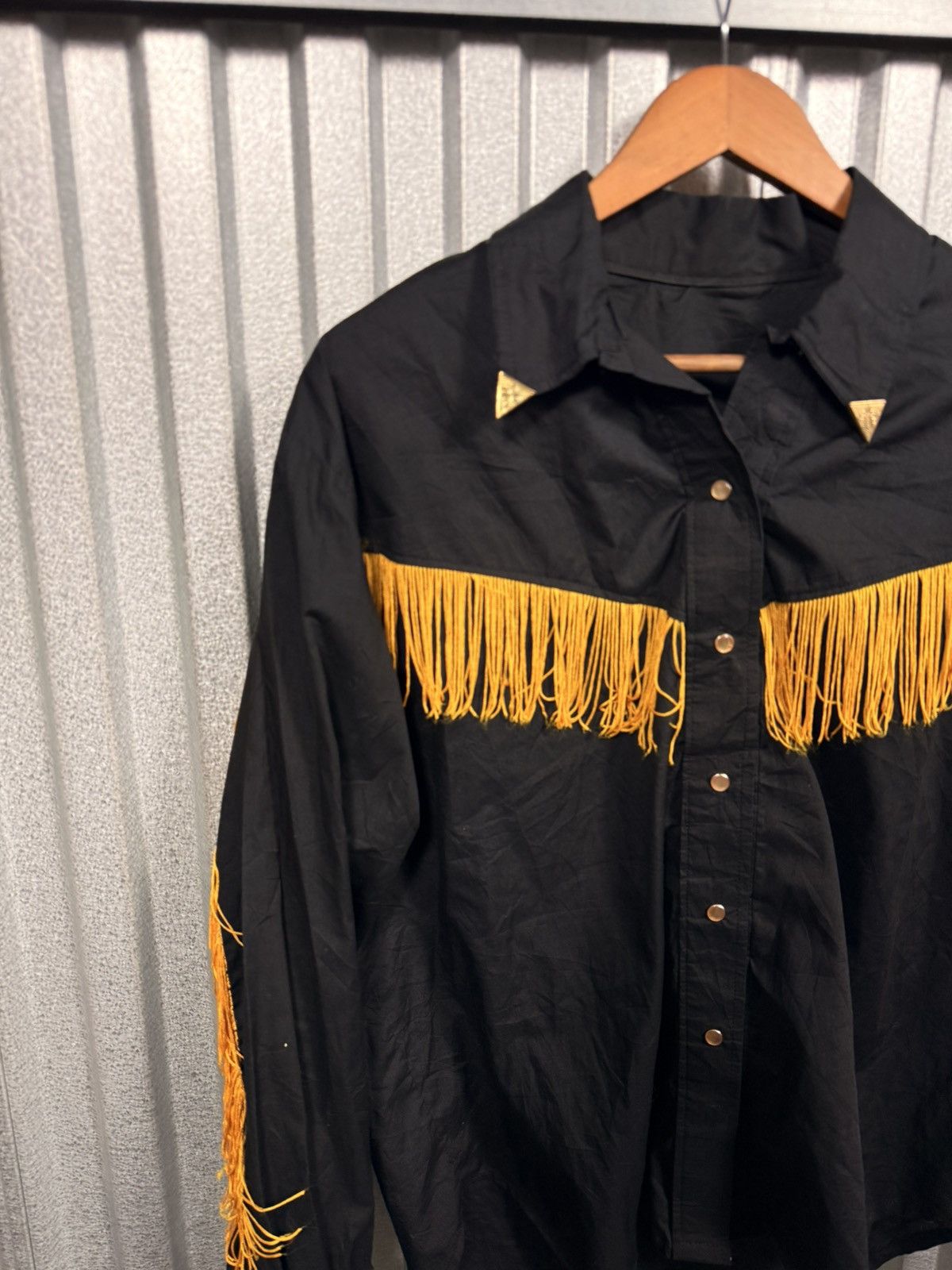 Other Insane Vintage Western Fringe Pearl Snap Button Cowboy Shirt Size US M / EU 48-50 / 2 - 9 Thumbnail