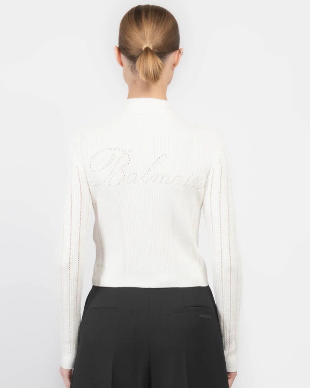 Balmain o1s1wg111225 4 Pocket Knit Cardigan in White Size M / US 6-8 / IT 42-44 - 3 Thumbnail