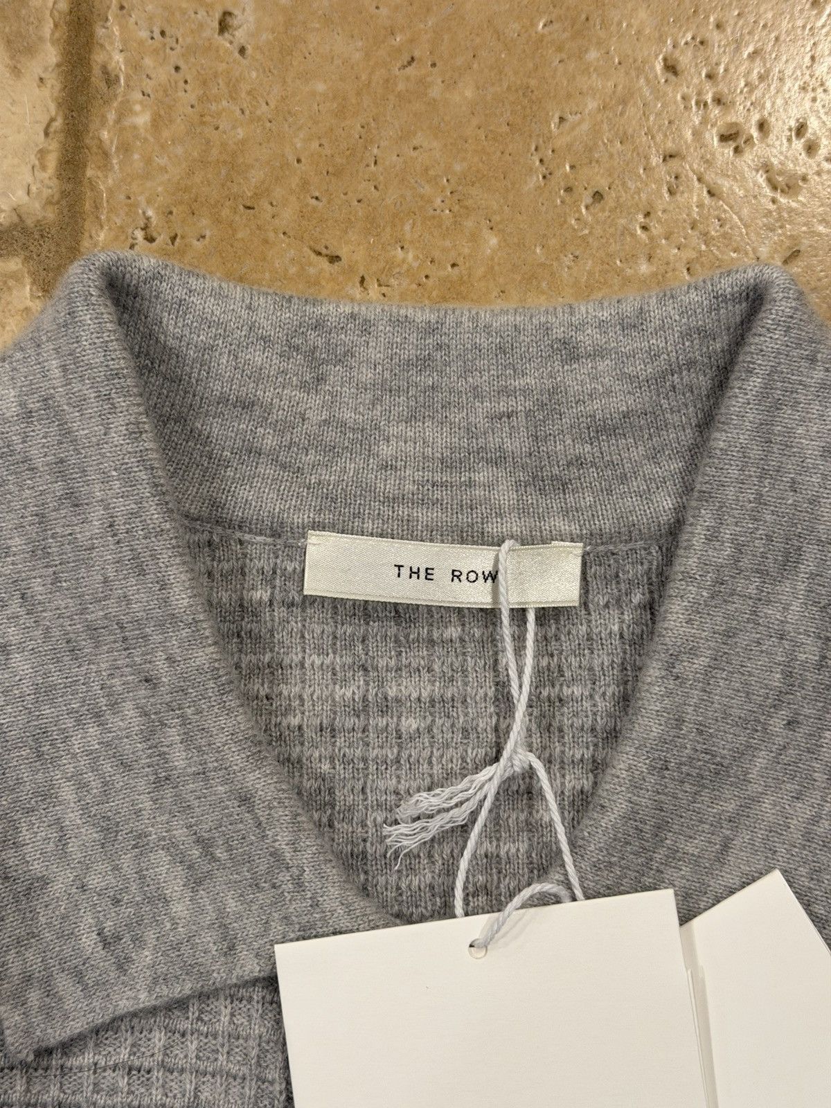 The Row The Row Barkley Wool/Cashmere Grey Button Waffle-Knit Shirt Size US L / EU 52-54 / 3 - 10 Thumbnail