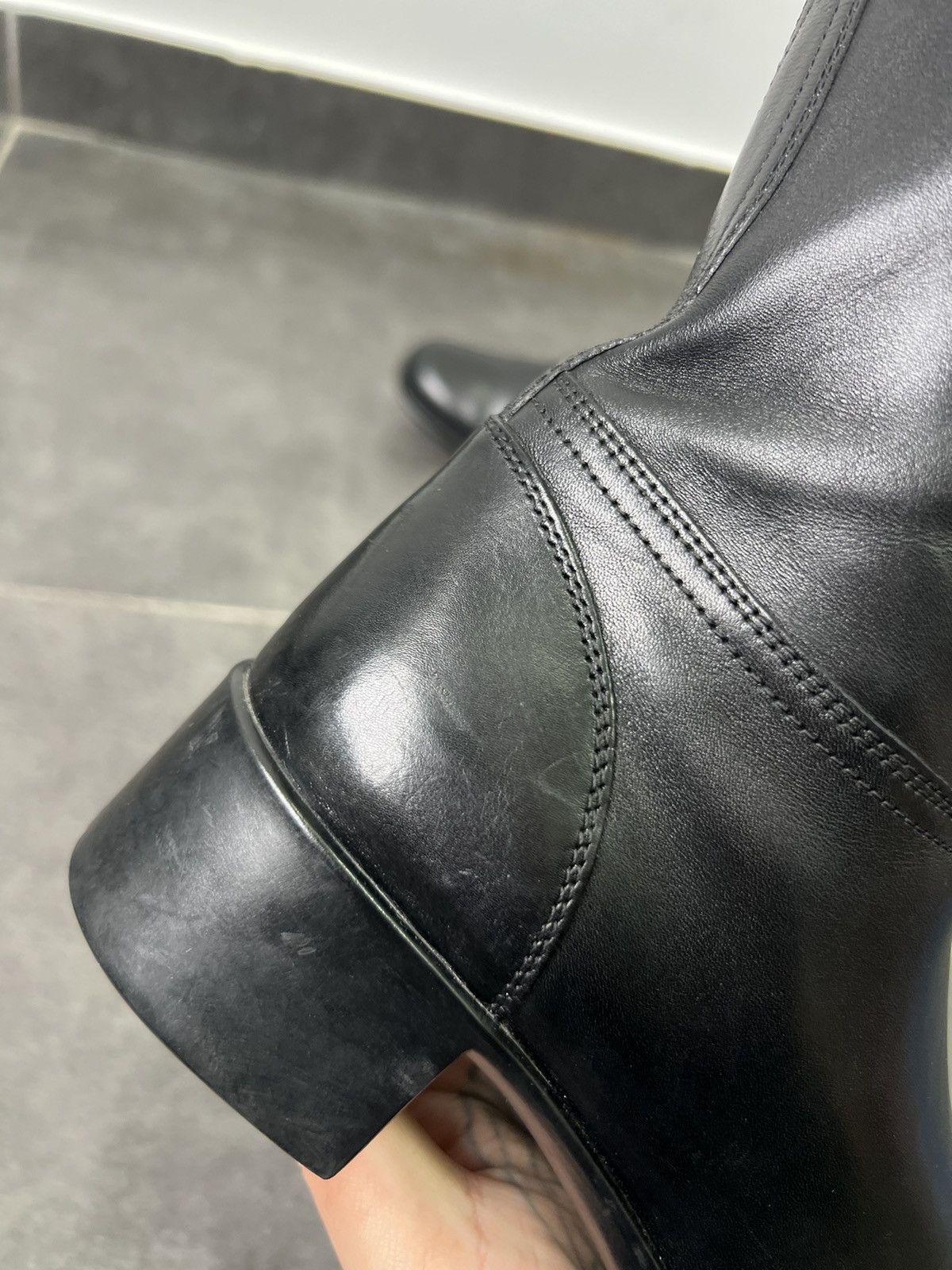 Prada PRADA Boots Logo Belt Biker Moto Zip Shoes Vintage Size US 8 / IT 38 - 5 Thumbnail
