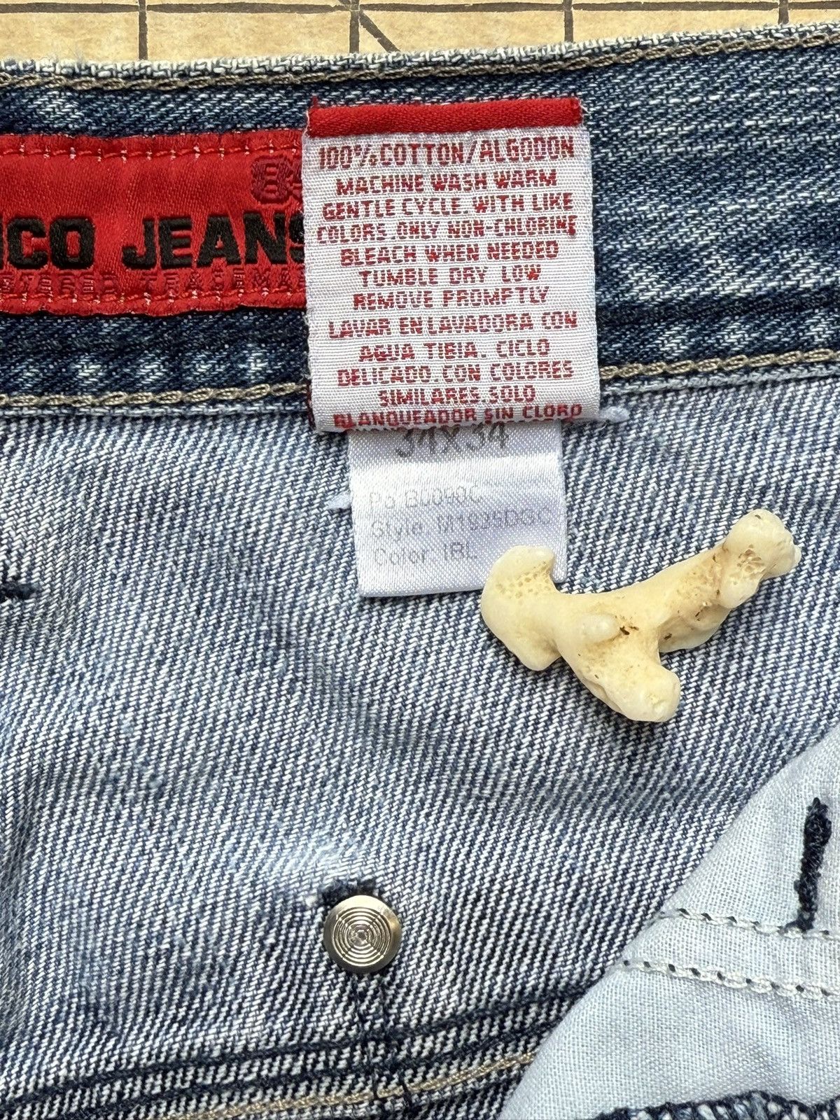JNCO × Vintage Vintage Y2K JNCO Flaming Skull Baggy Jeans Size US 34 / EU 50 - 5 Thumbnail